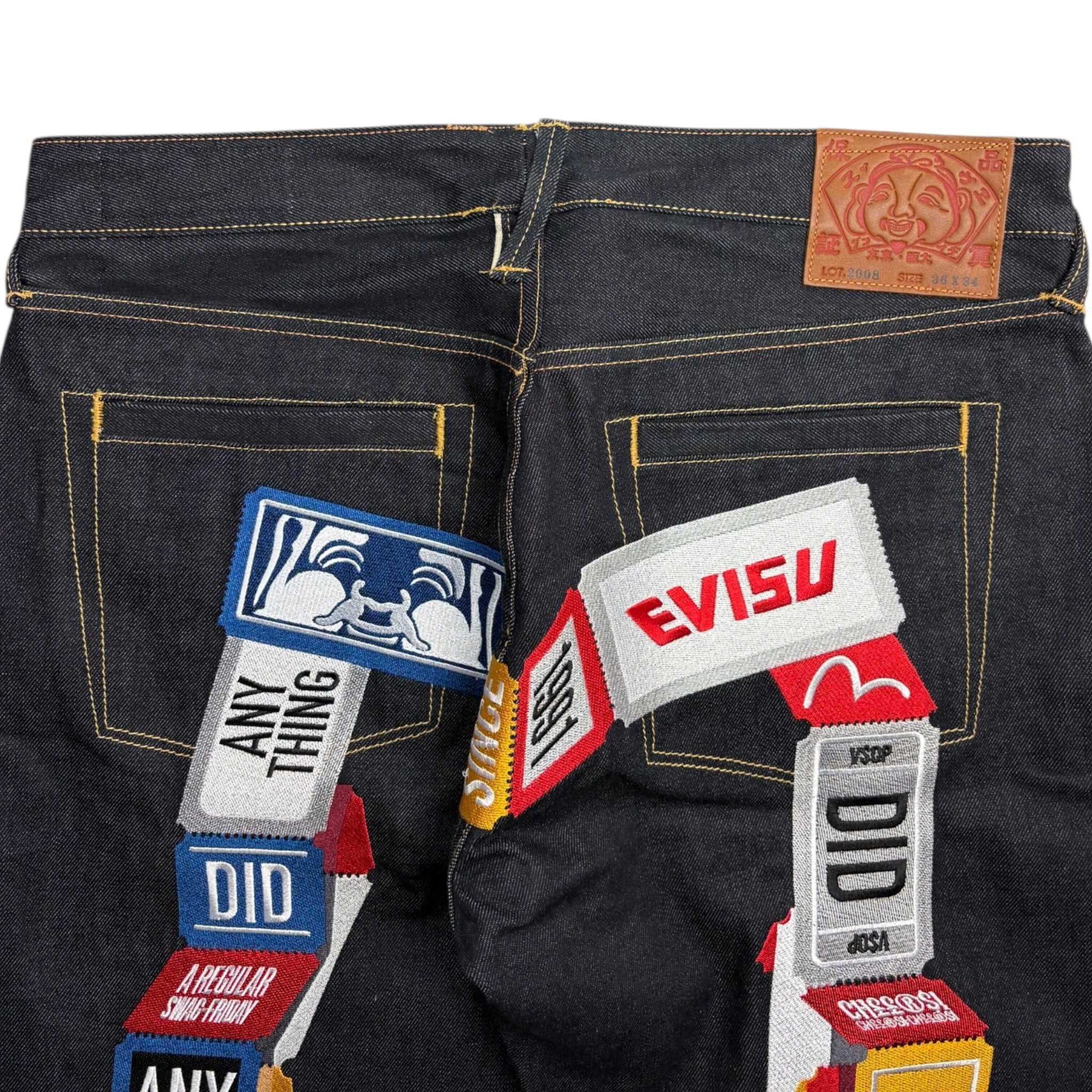 Vintage Y2K Evisu Dark Wash Ticket Denim