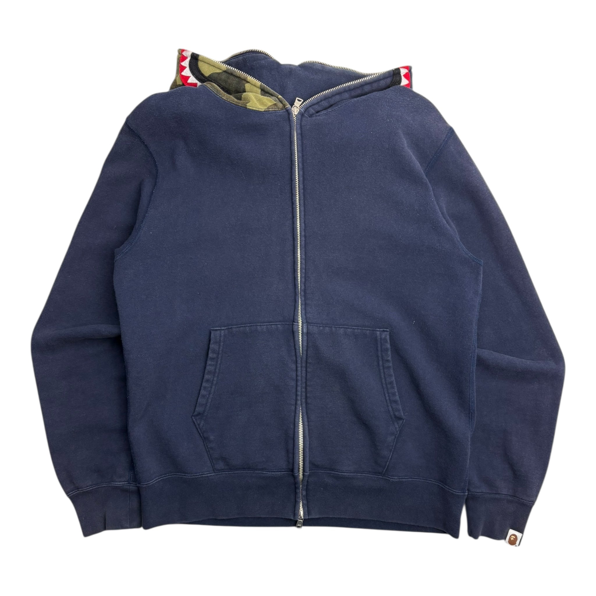 Bape 1st Shark Full Zip Hoodie Navy