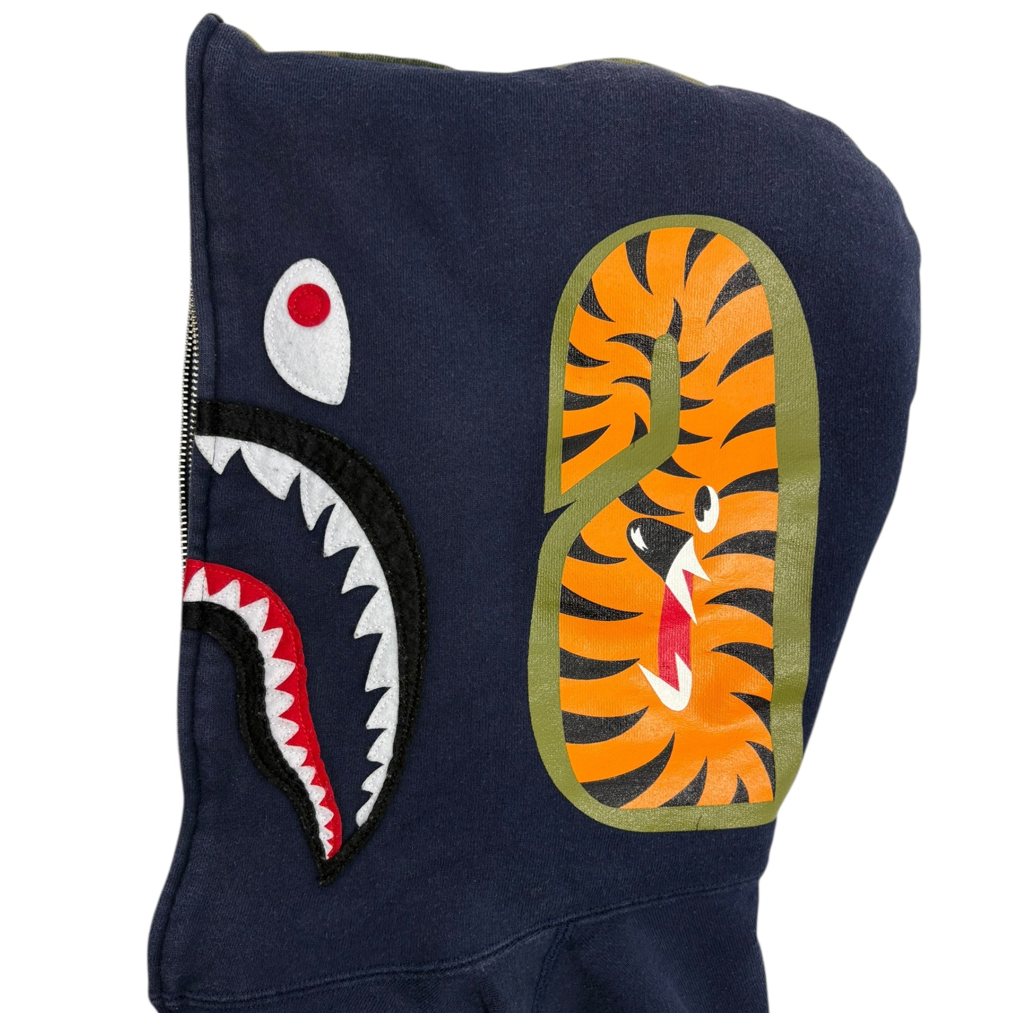 Bape 1st Shark Full Zip Hoodie Navy
