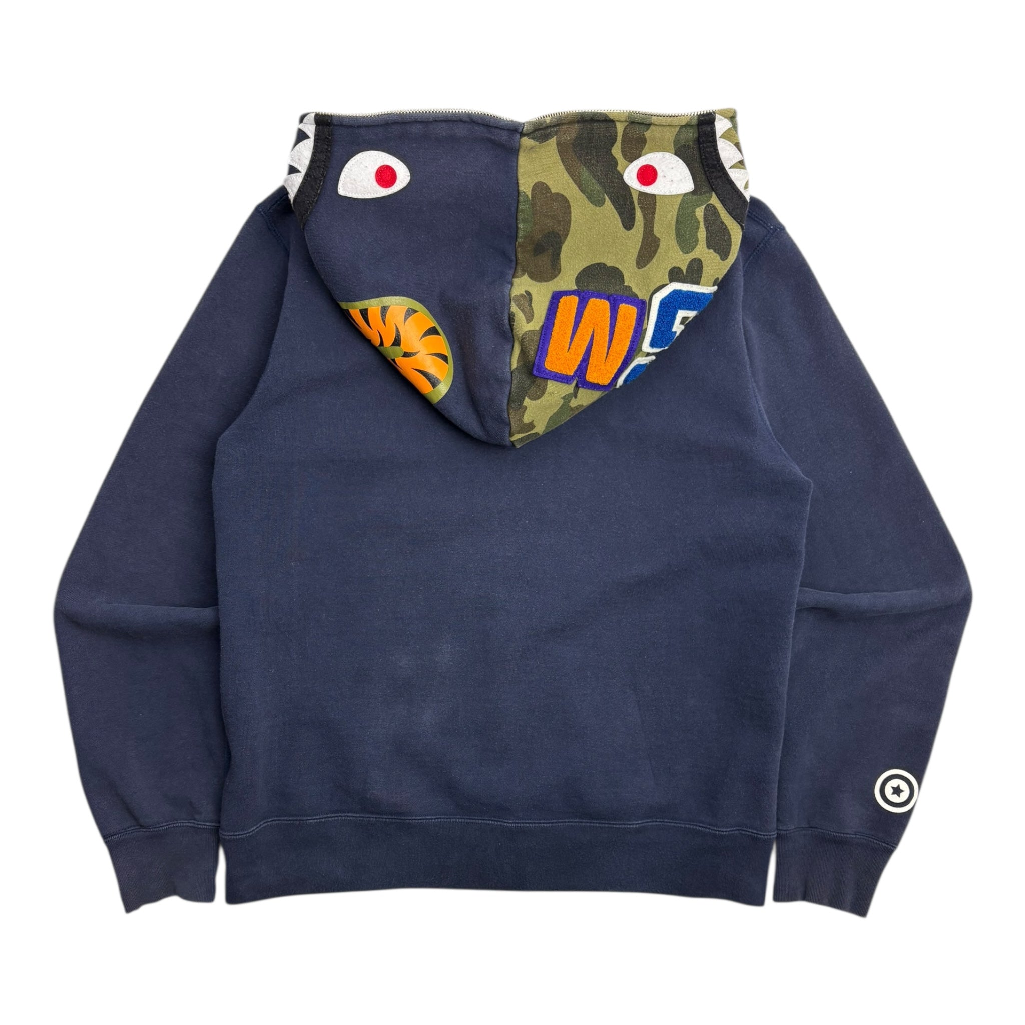 Bape 1st Shark Full Zip Hoodie Navy