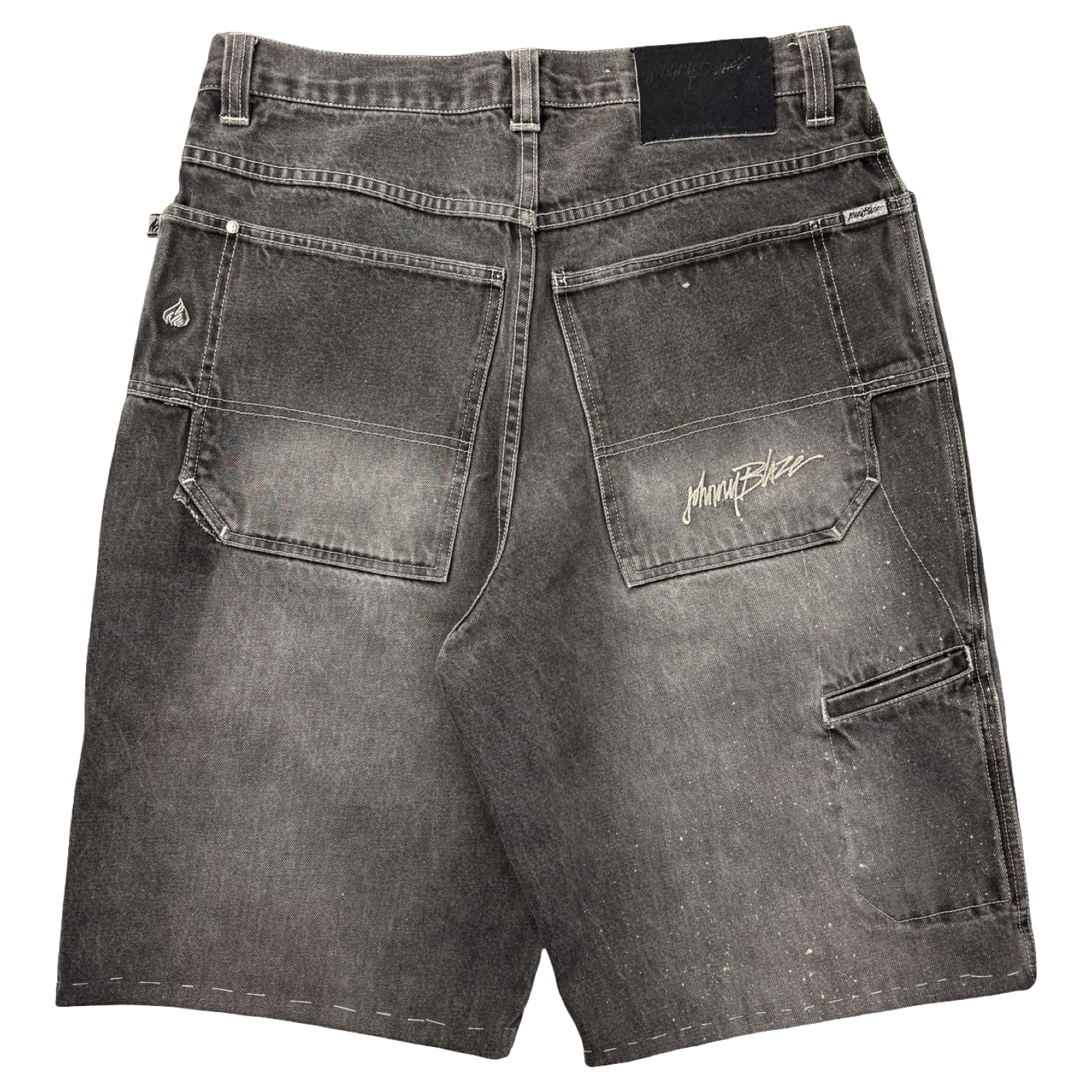 Vintage Y2K Johnny Blaze Jorts Washed Black