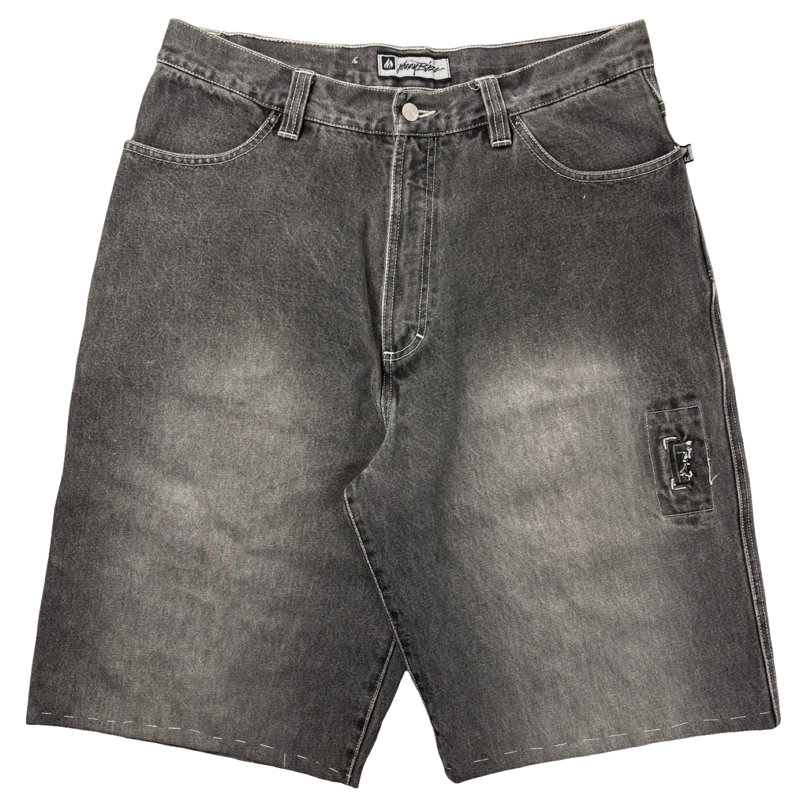 Vintage Y2K Johnny Blaze Jorts Washed Black