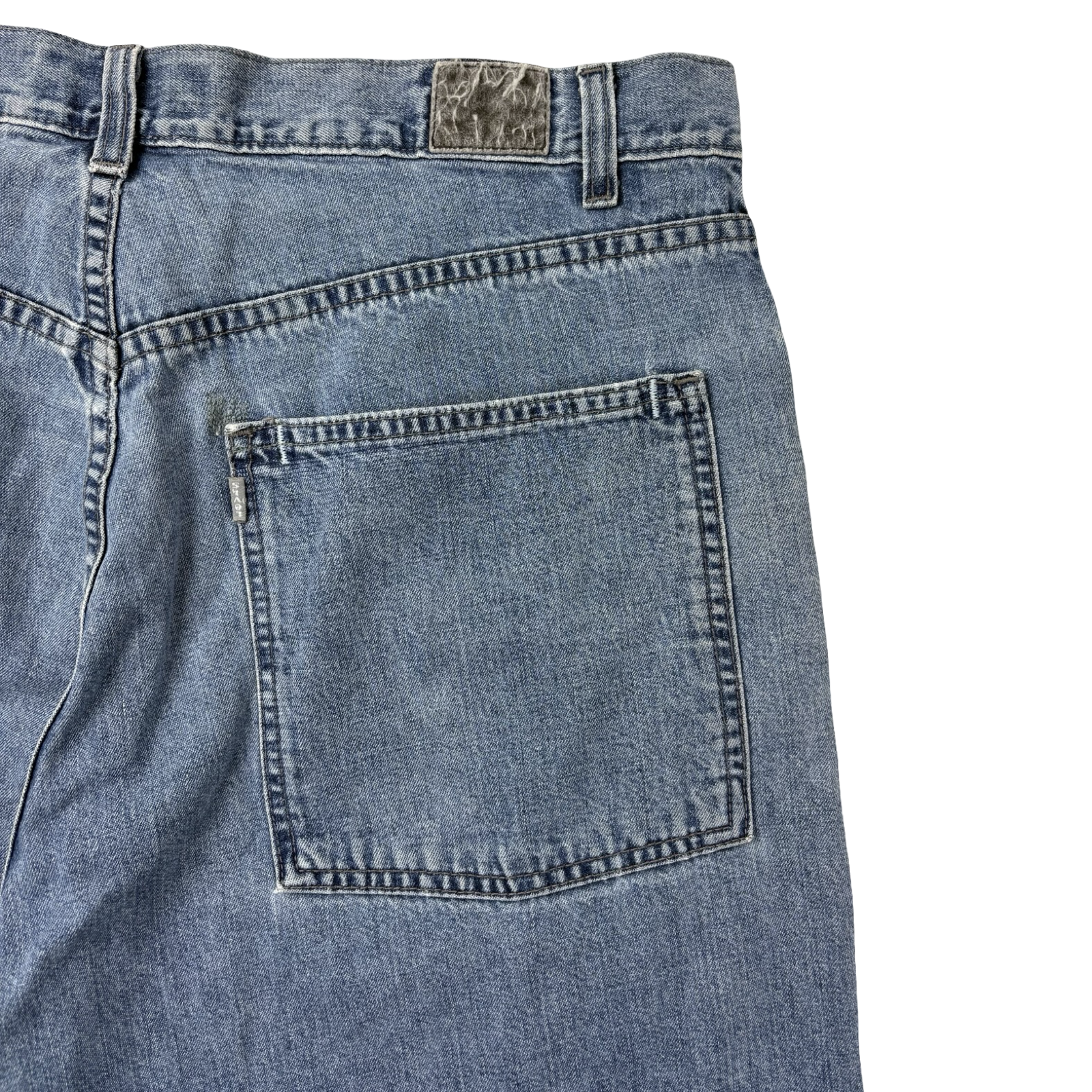 Vintage Y2K Silver Tab Baggy Shorts Mid Wash