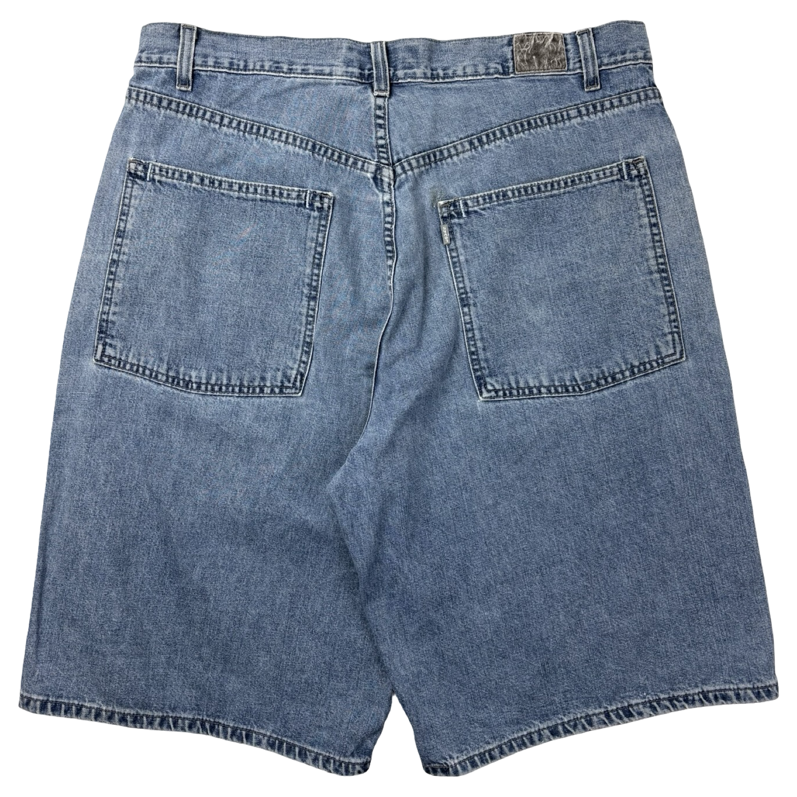 Vintage Y2K Silver Tab Baggy Shorts Mid Wash