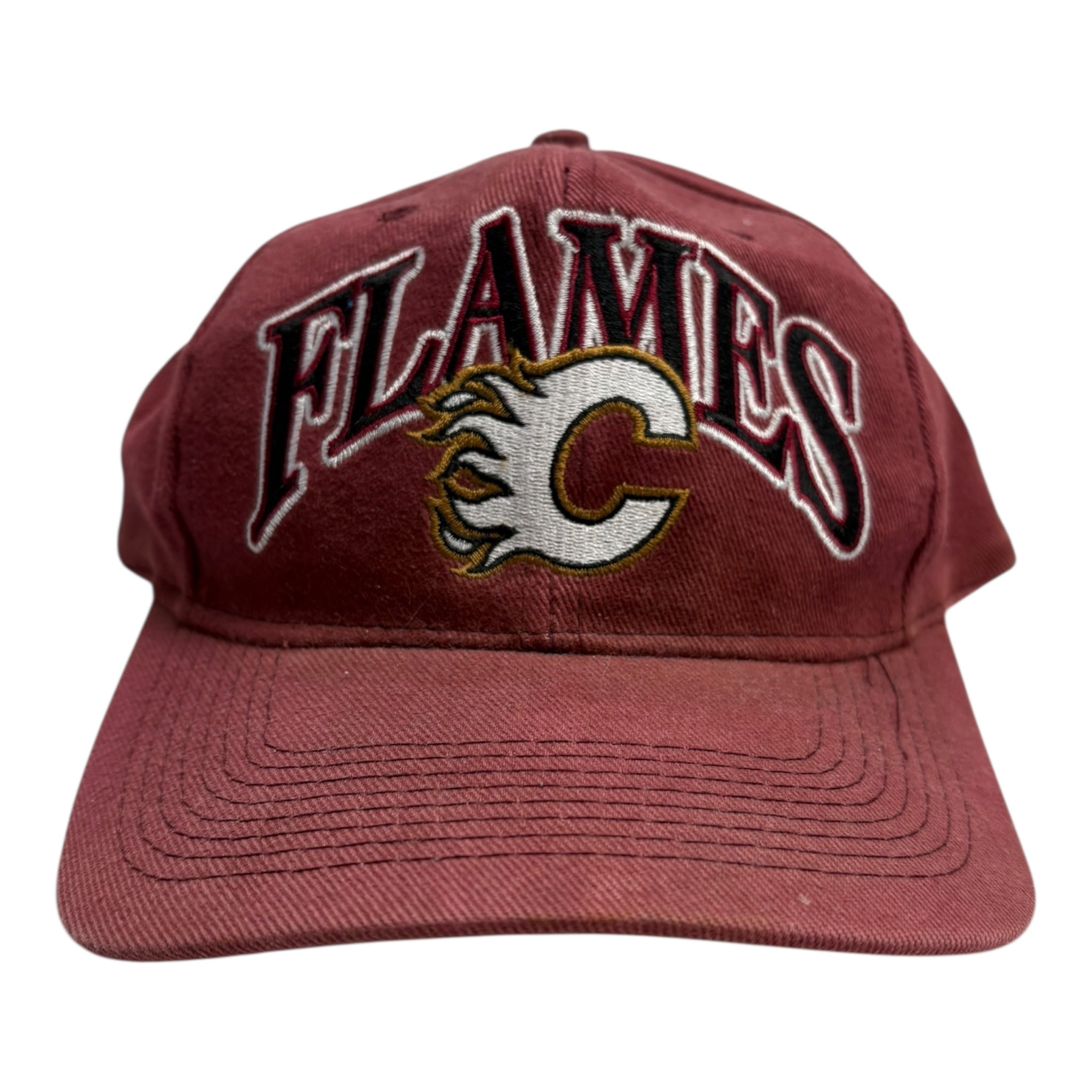 Vintage Calgary Flames Arc Spellout Faded Hat