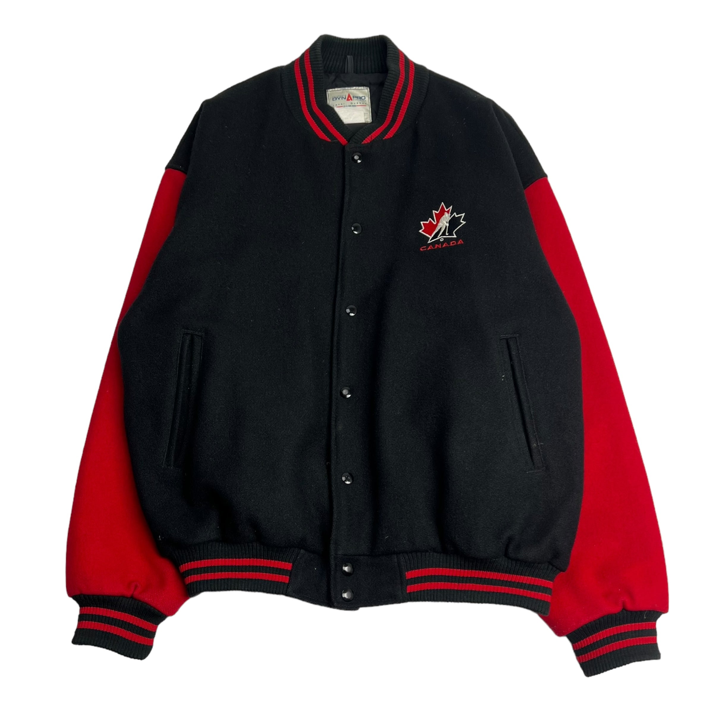 Vintage Team Canada Hockey Wool Snap Jacket