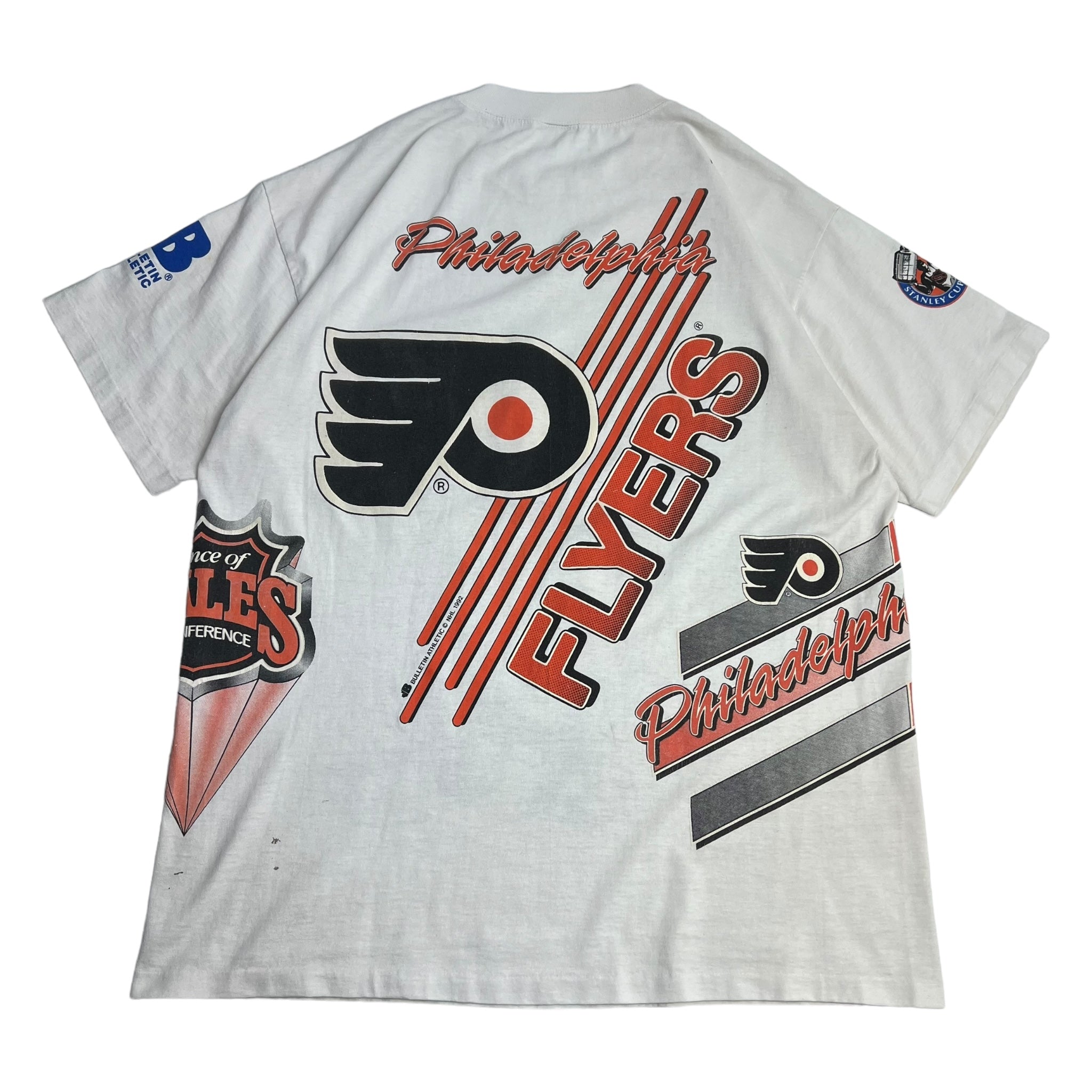 1992 Bulletin Philadelphia Flyers T-shirt - Hockey Team T-Shirt