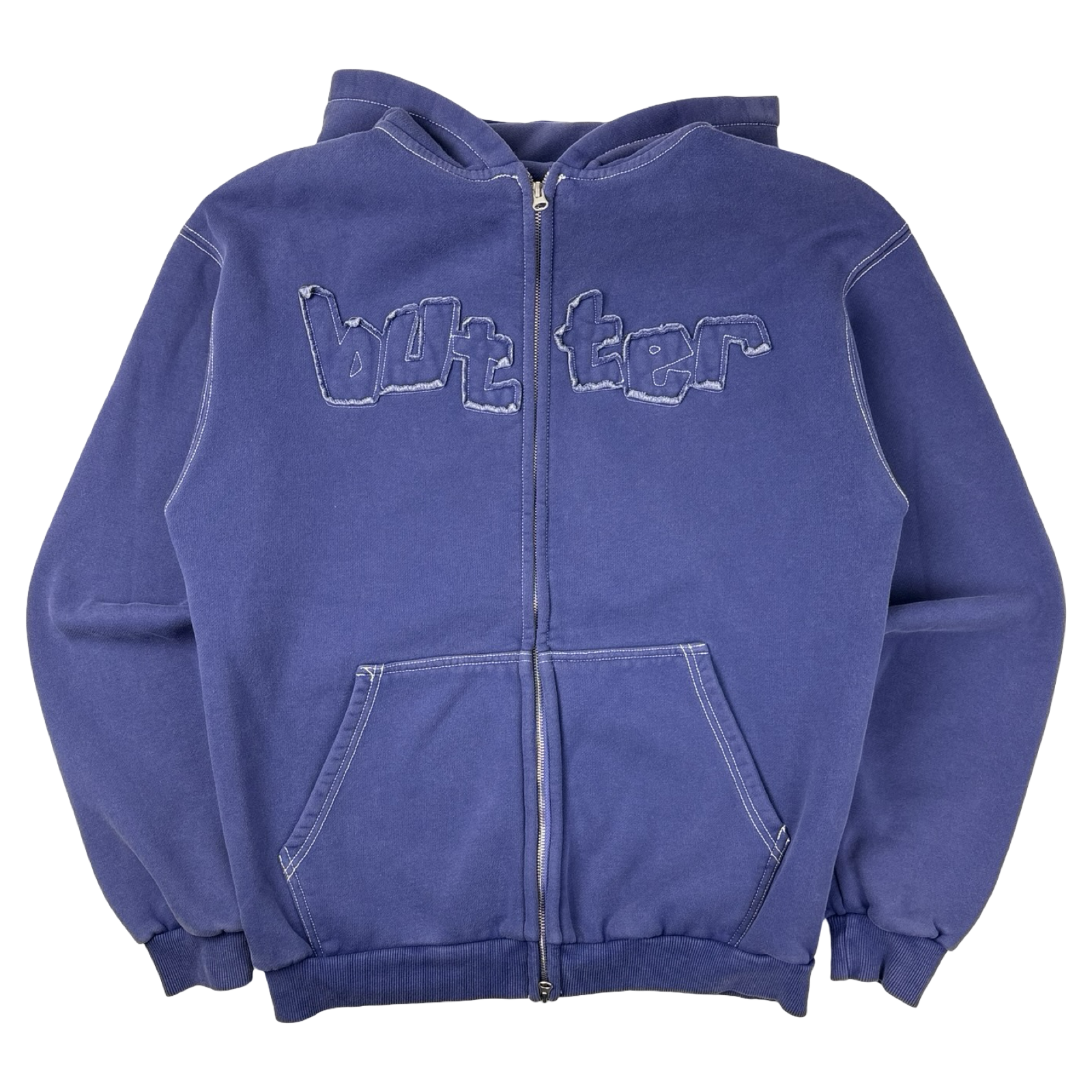 Butter Goods Breakdown Zip-Thru Hoodie Washed Purple