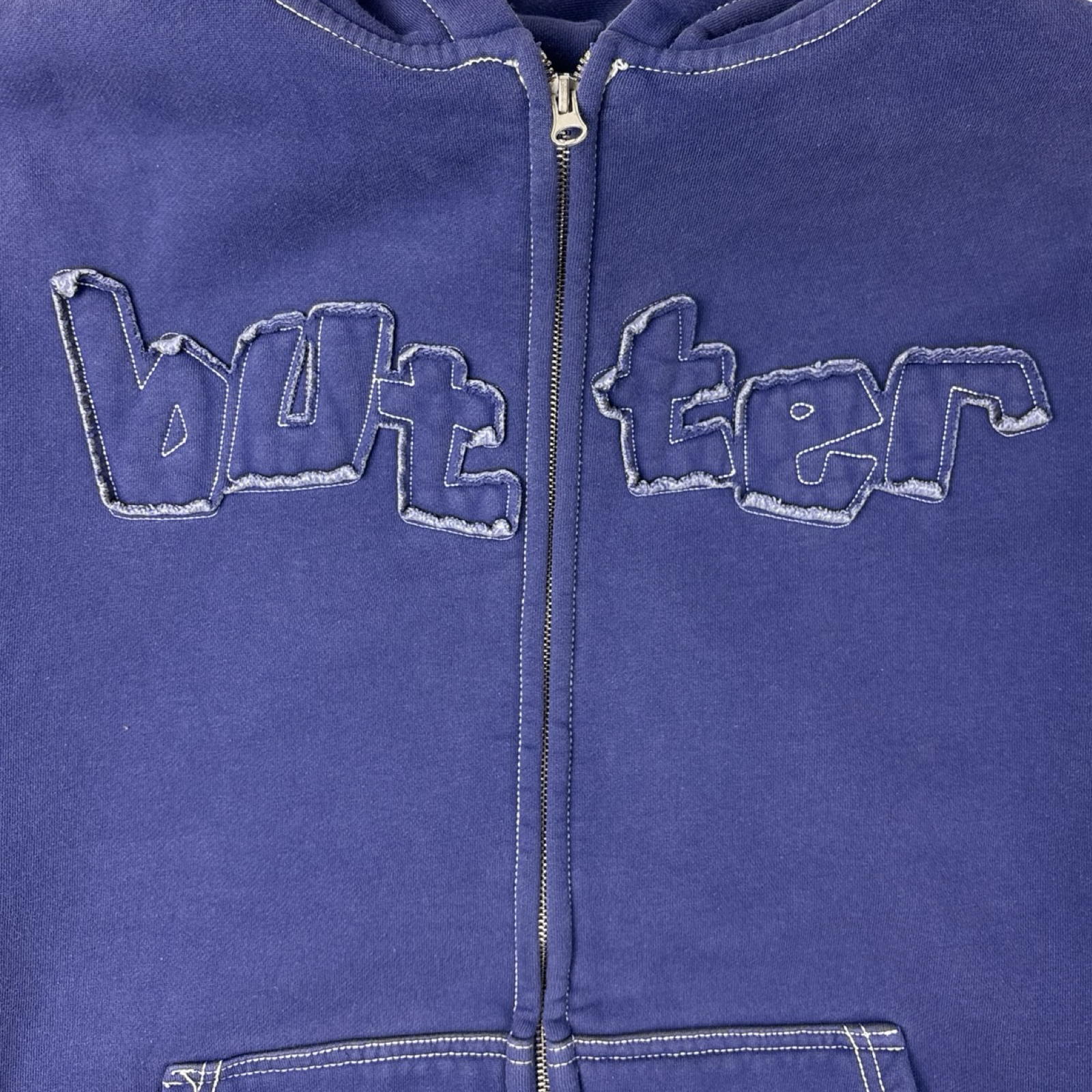 Butter Goods Breakdown Zip-Thru Hoodie Washed Purple
