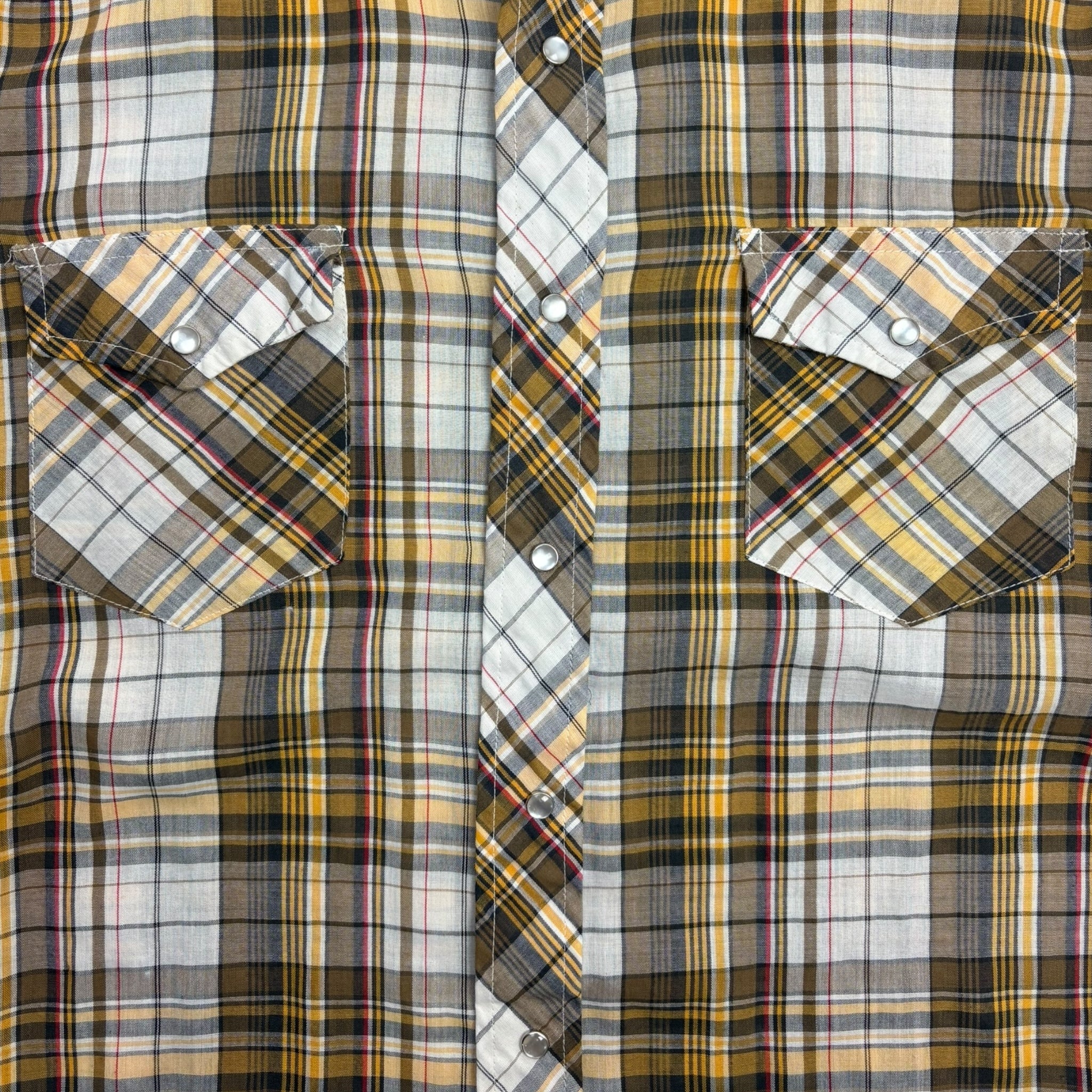 Vintage Sun Valley Western Pearl Snap Yellow/Tan