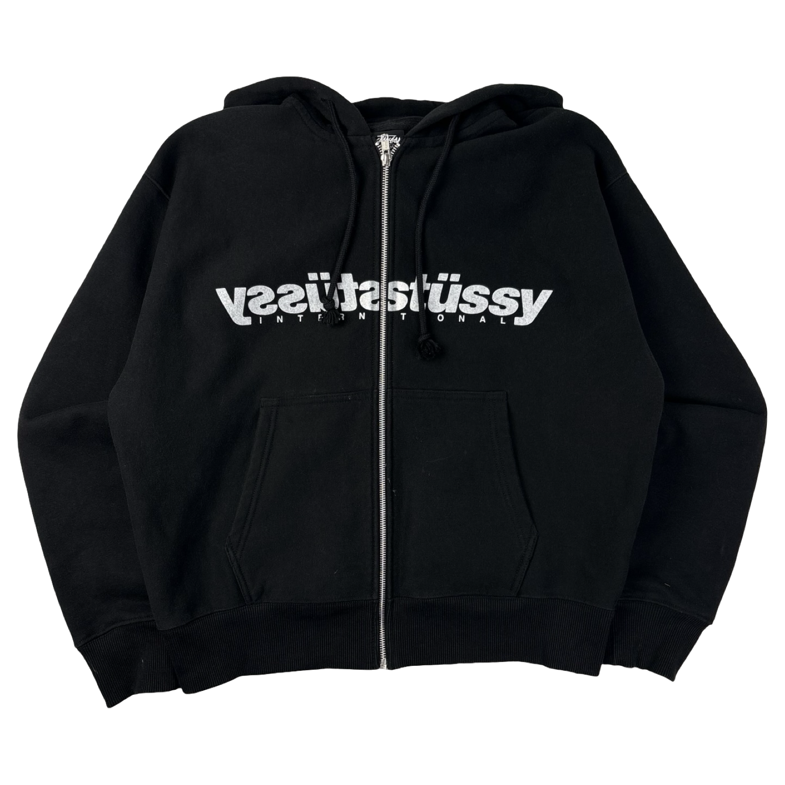 Stussy Mirror Zip Hoodie Black