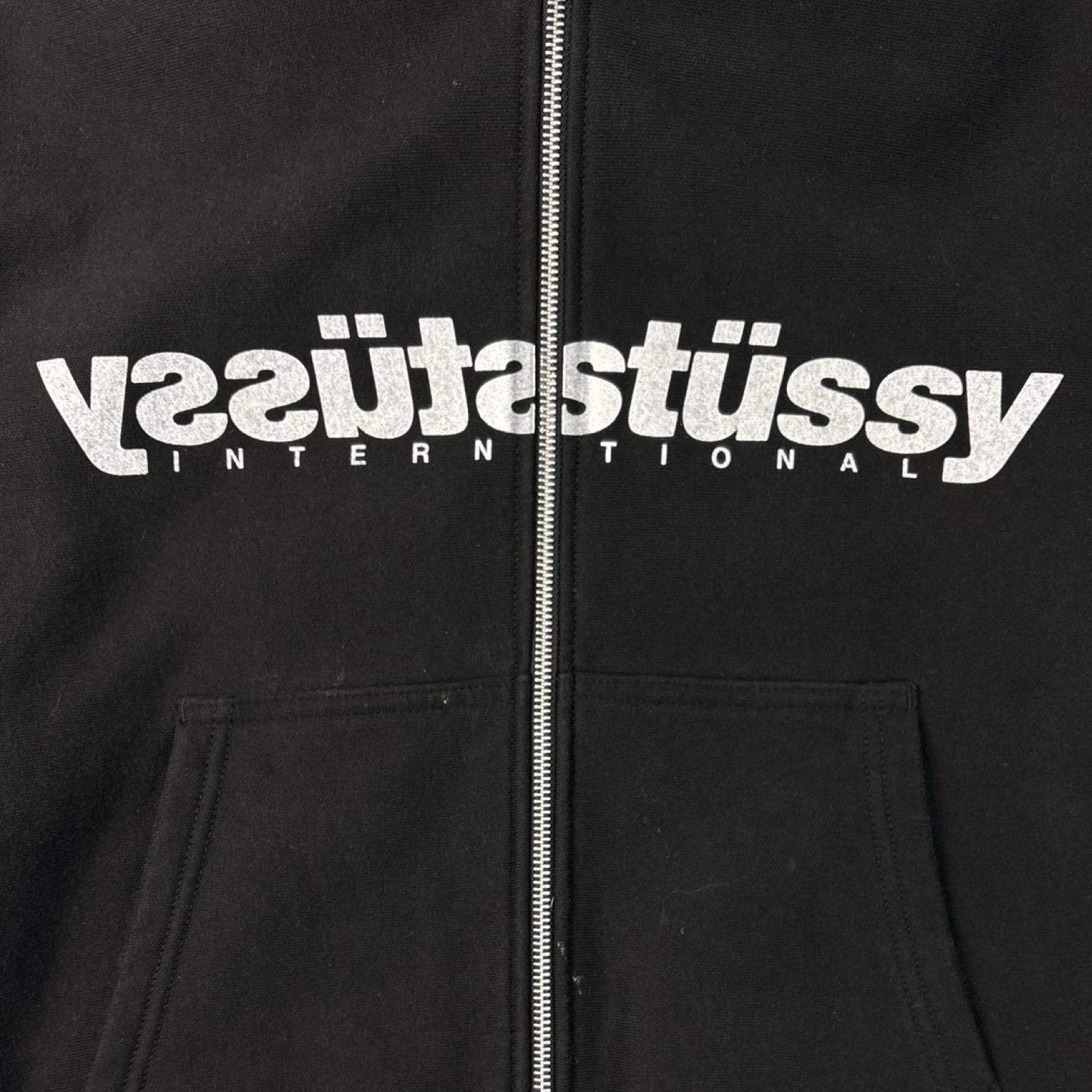Stussy Mirror Zip Hoodie Black