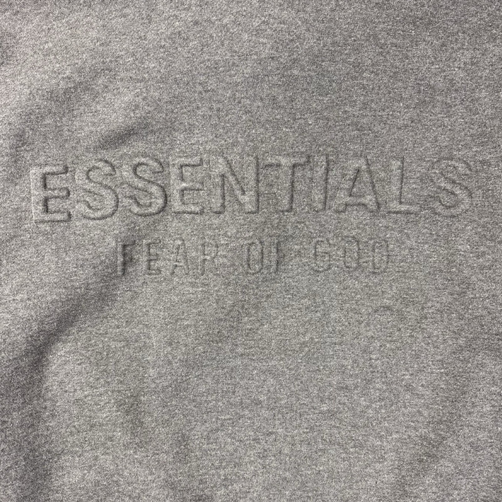 Fear Of God Essentials Holiday Embossed Classic Hoodie Grey