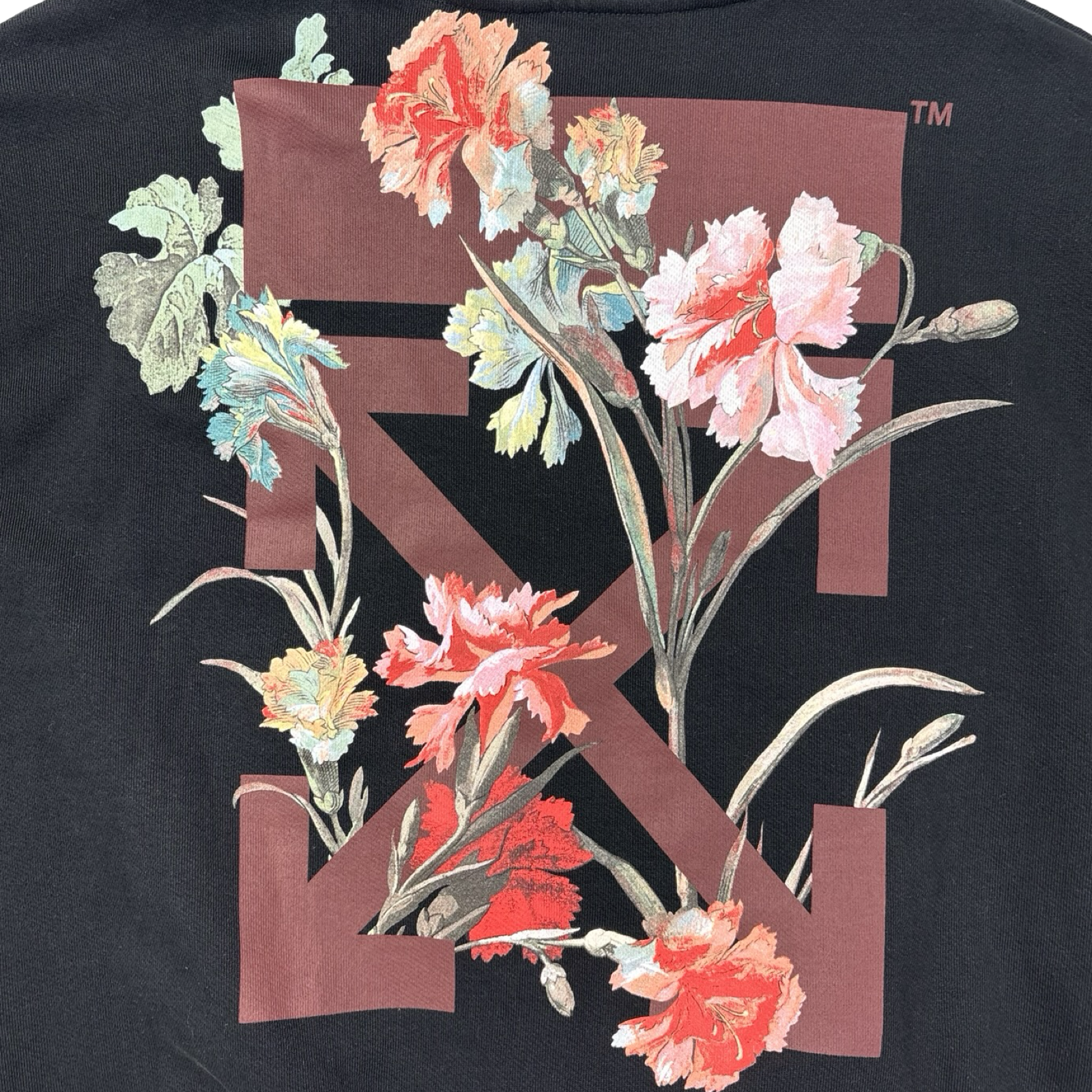 (W) Off-White Carryover Floral Cropped Sweatshirt