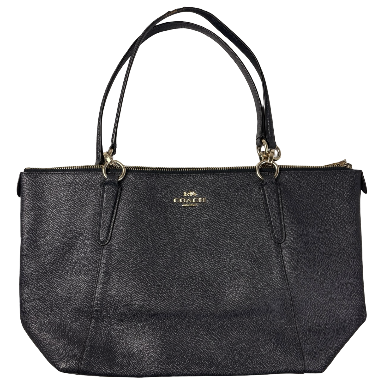 Coach Ava Tote Bag Leather Navy