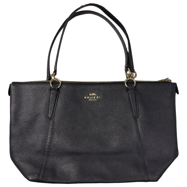 Coach Ava Tote Bag Leather Navy