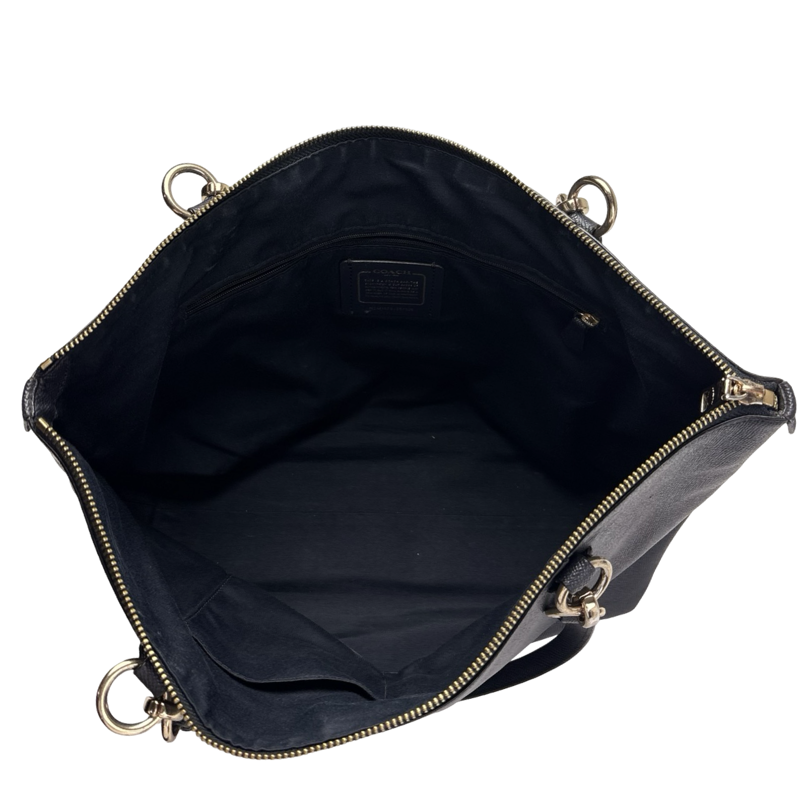 Coach Ava Tote Bag Leather Navy