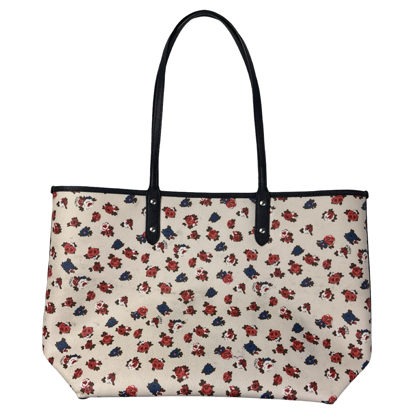 Coach Reversible City Tote Black/Floral