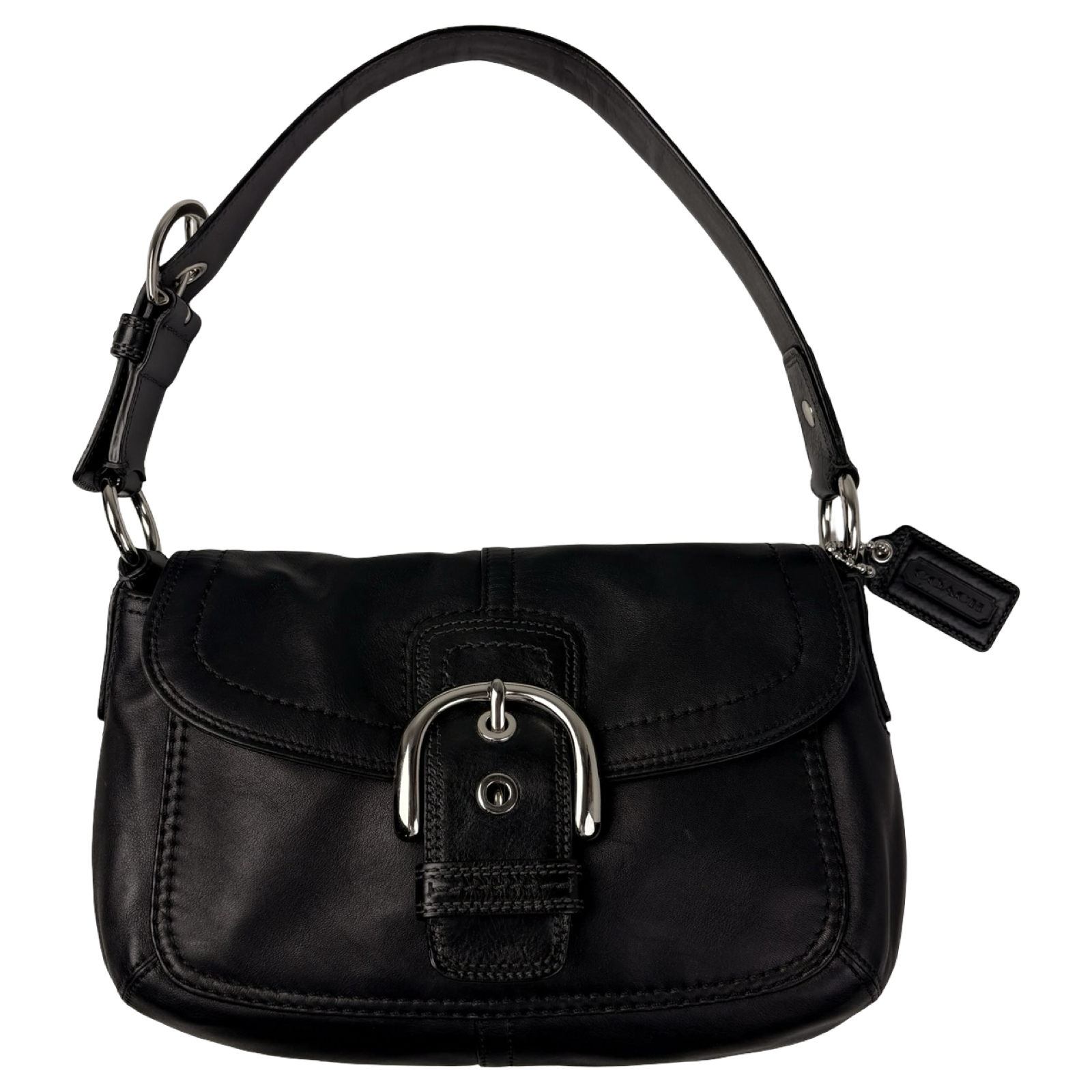 Coach Soho Flap Bag Medium Black