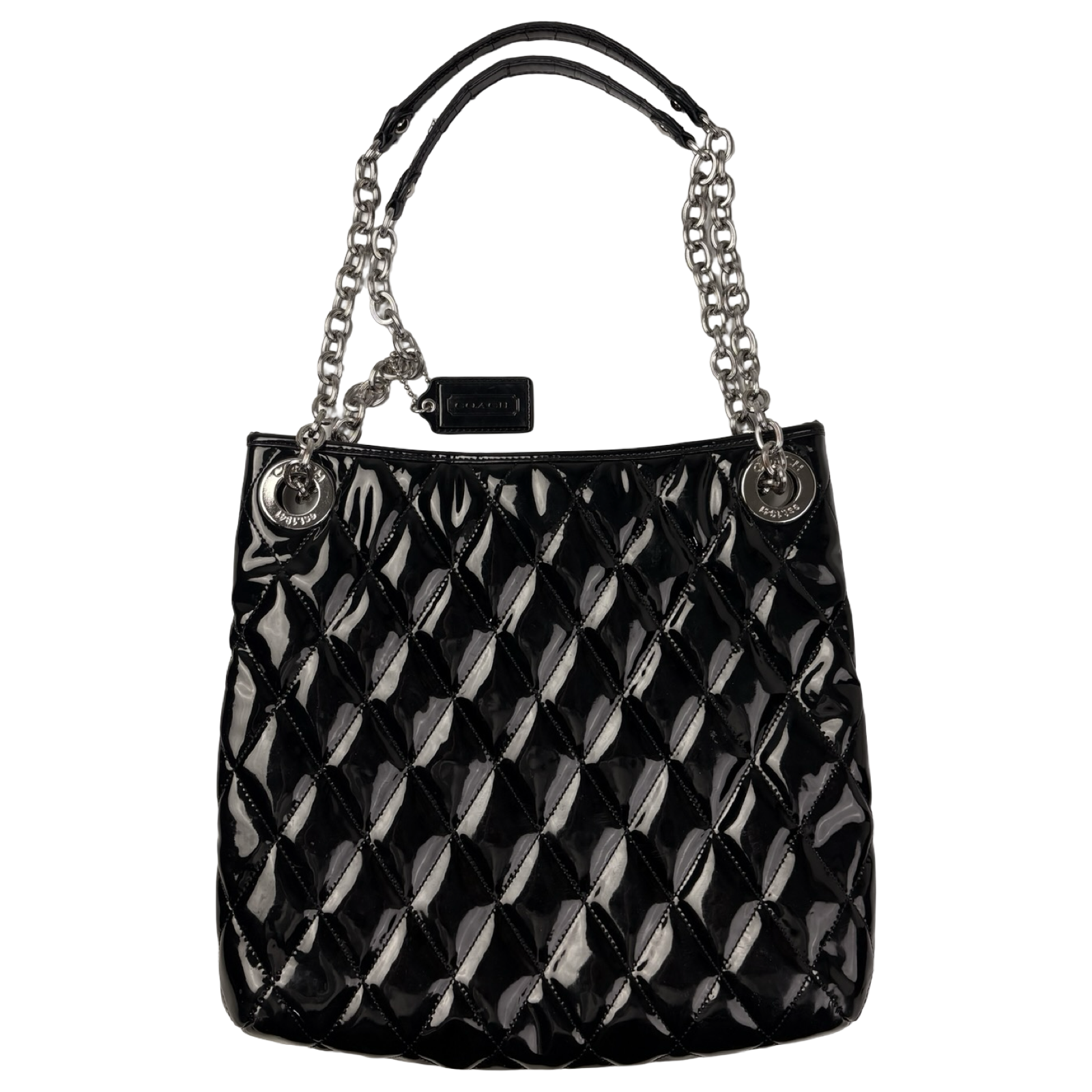 Coach Poppy Liquid Gloss Quilted Leather Shoulder Bag