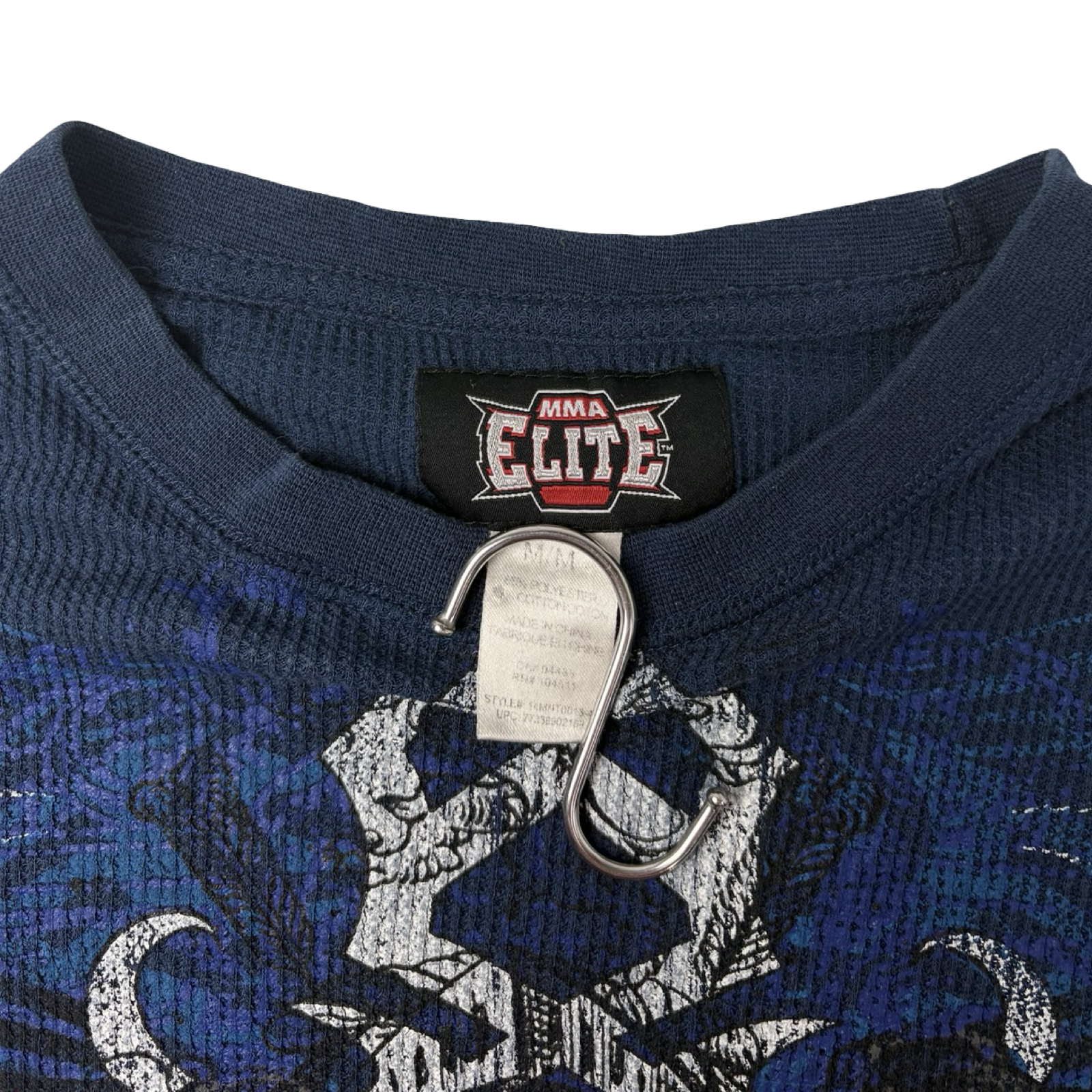 Y2K MMA Elite Cyber Cross & Chains Thermal Knit Long Sleeve