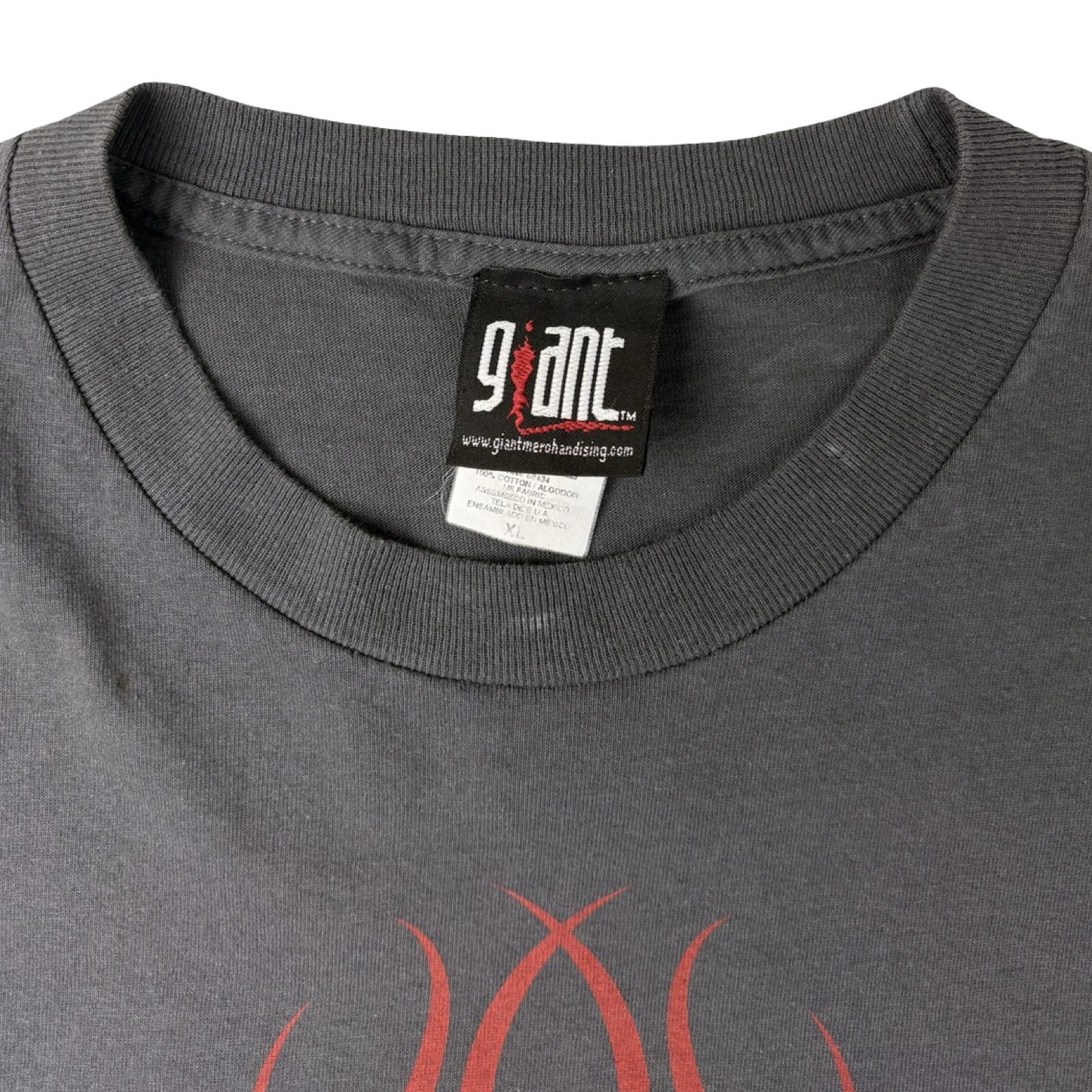 Vintage Godsmack Flame Star Band T-Shirt Grey