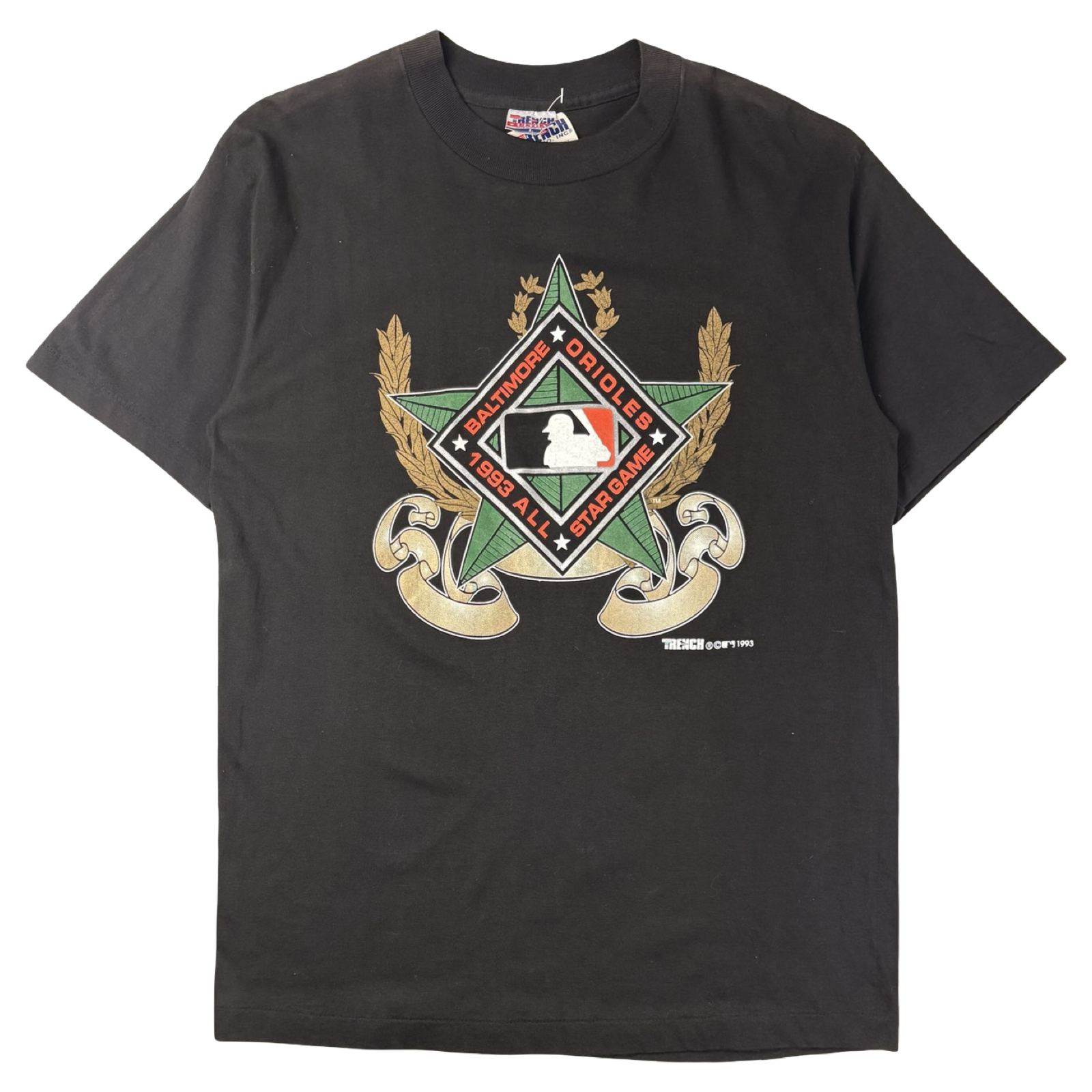 1993 Baltimore Orioles MLB Logo T-Shirt Black
