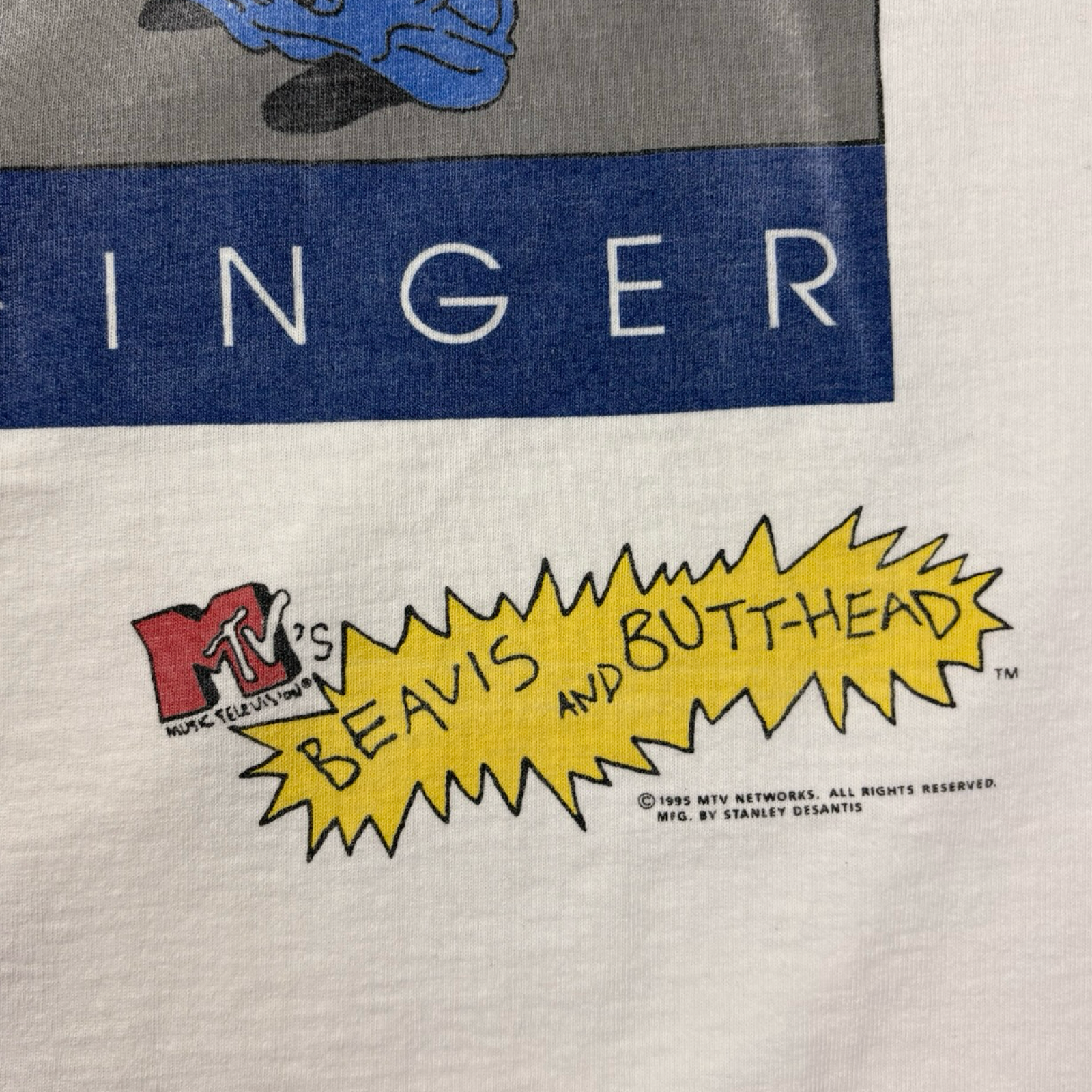 1995 Beavus & Butthead ‘Tommy PullMyFinger’ Parody MTV T-Shirt