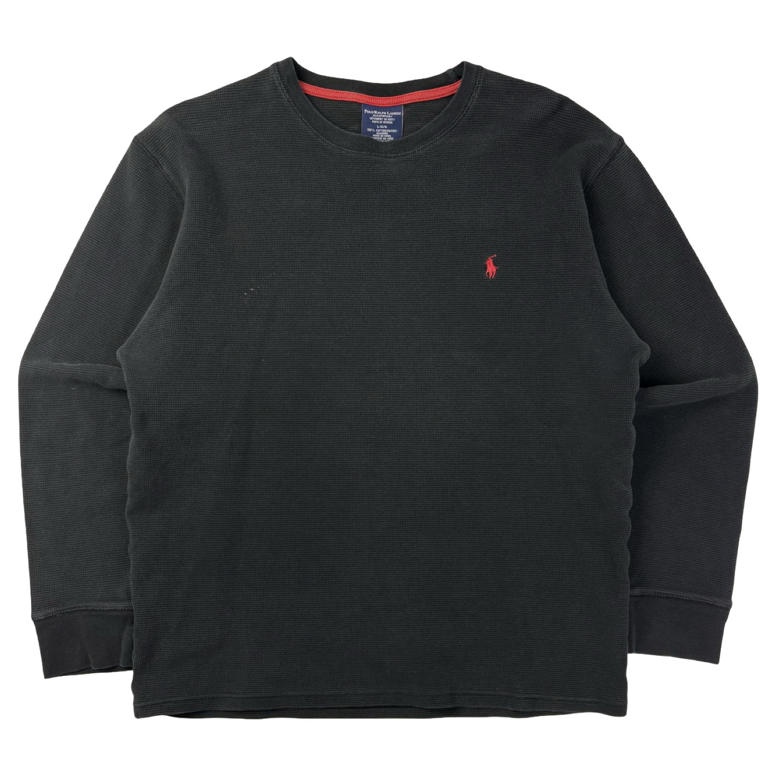 Vintage Polo Ralph Lauren Small Pony Long Sleeve Thermal Black