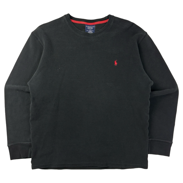 Vintage Polo Ralph Lauren Small Pony Long Sleeve Thermal Black