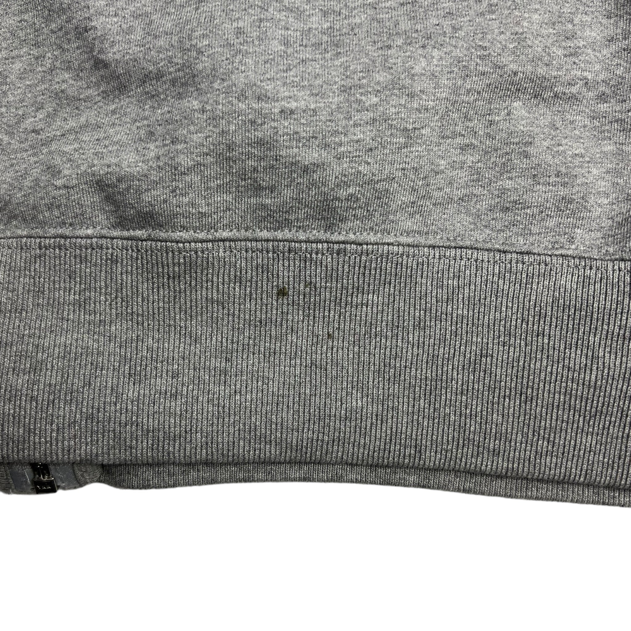 OVO Grey Essential Logo Zip Up Hoodie