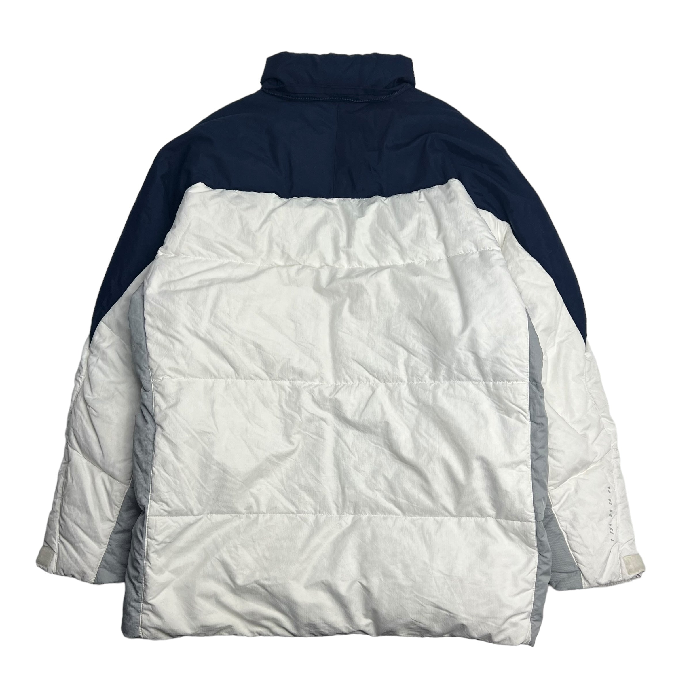 Vintage Nike Side Swoosh Puffer Jacket - White/Navy