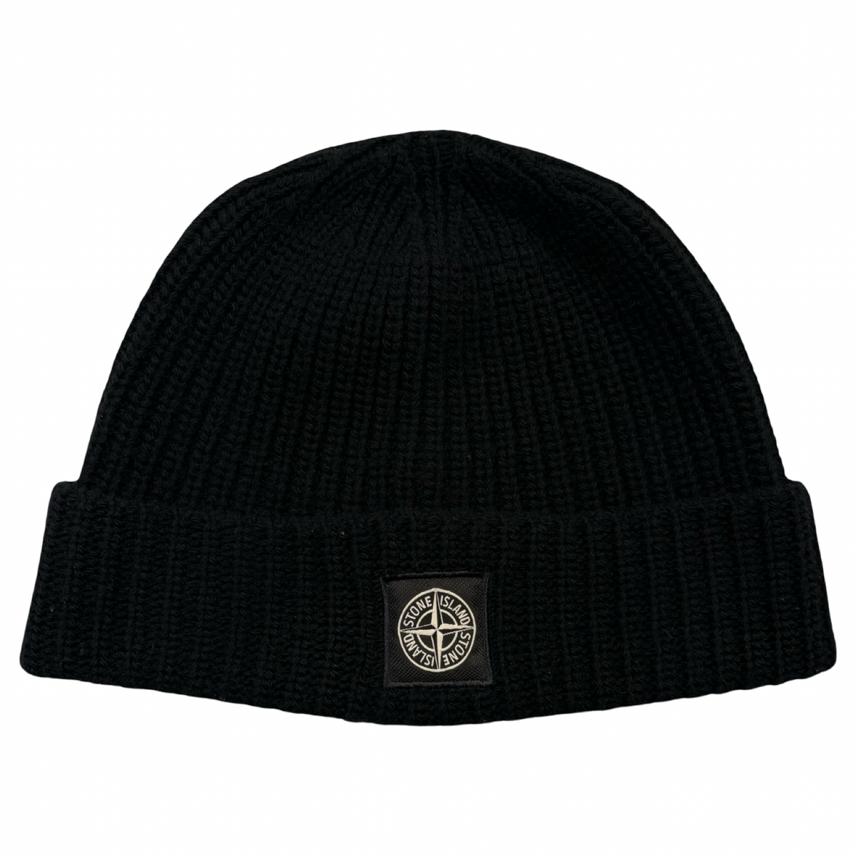 Stone Island Rib Knit Wool Beanie