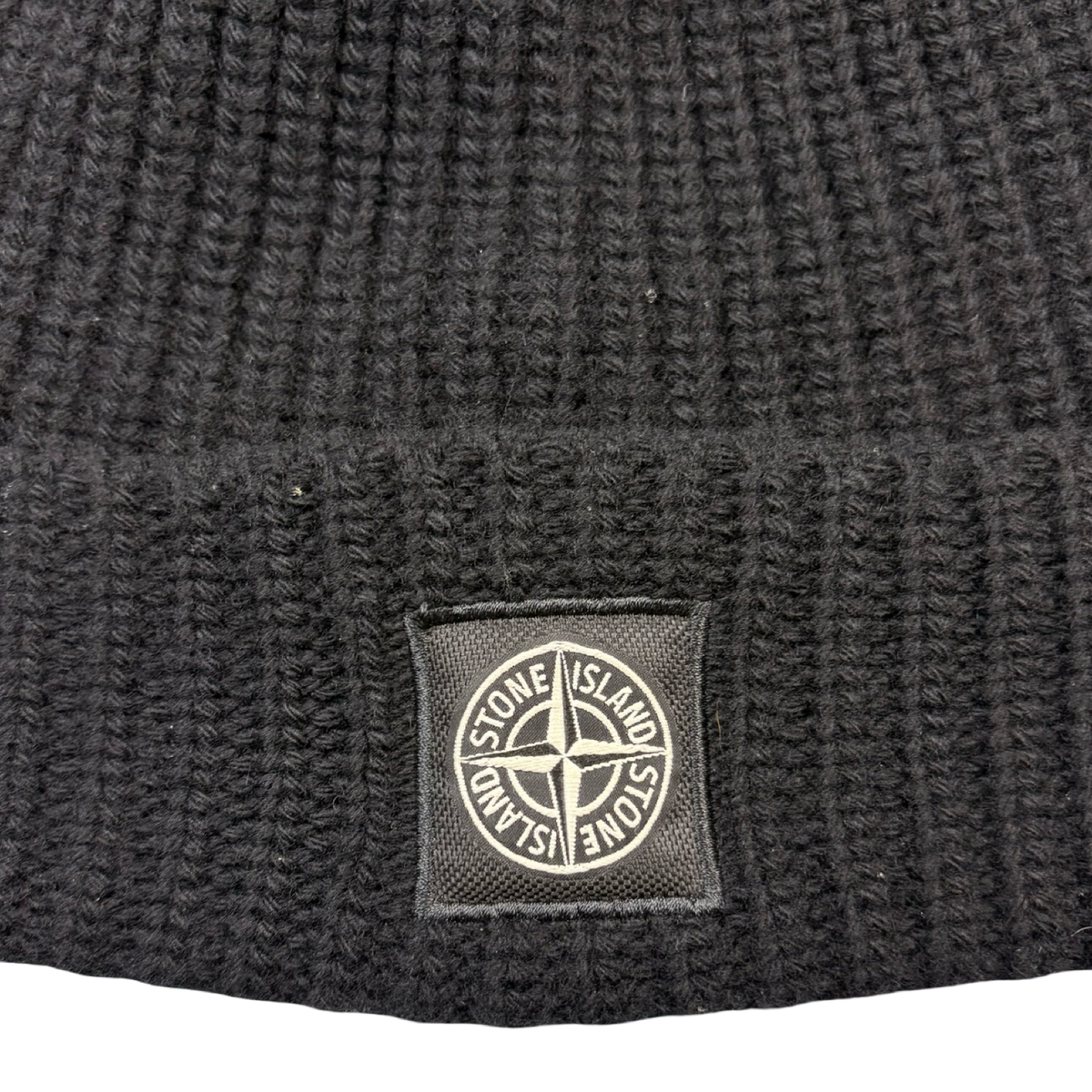 Stone Island Rib Knit Wool Beanie