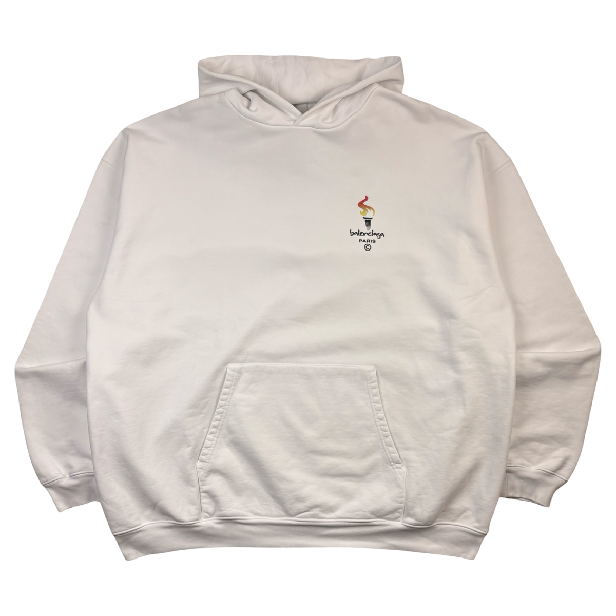 Balenciaga Embroidered Torch Logo Hoodie