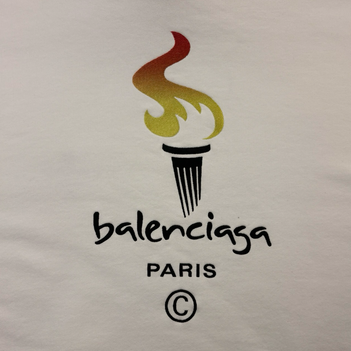 Balenciaga Embroidered Torch Logo Hoodie