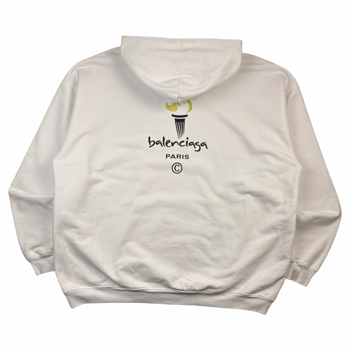 Balenciaga Embroidered Torch Logo Hoodie