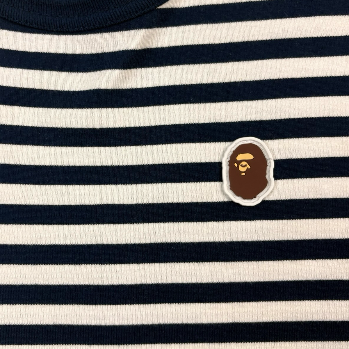 BAPE A Bathing Ape Striped One Point T-Shirt