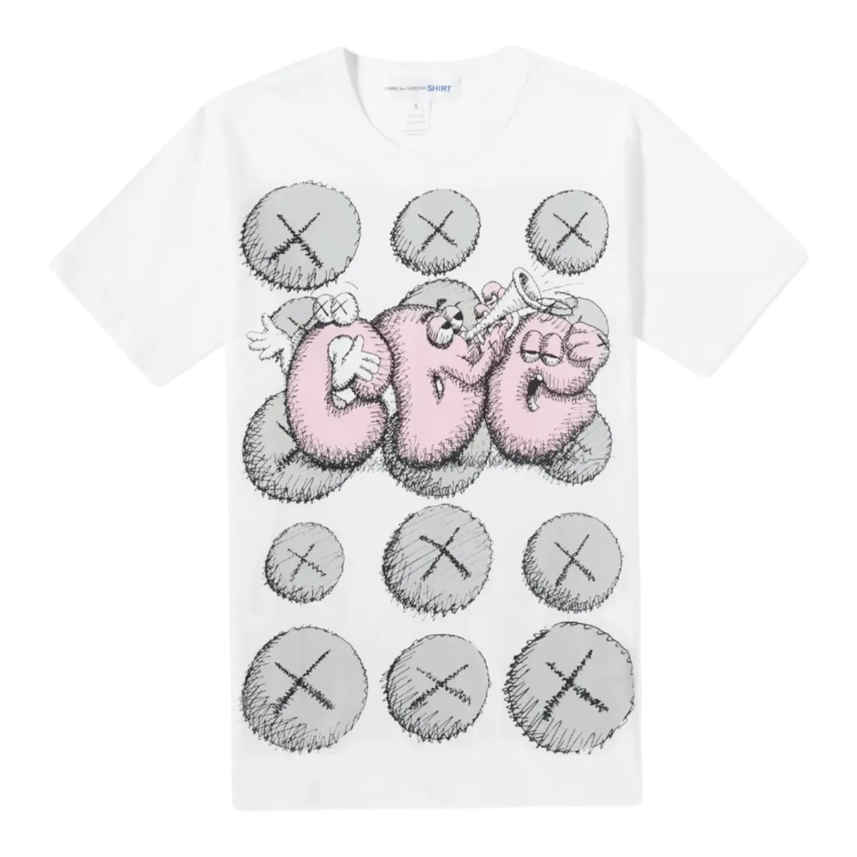 Comme des Garcons Shirt x KAWS T-shirt White/Pink/Grey