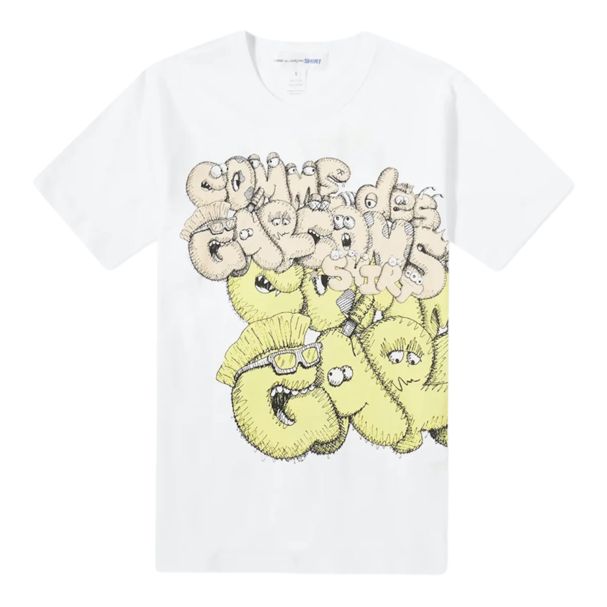 Comme des Garcons Shirt x KAWS Shirt - White & Yellow Graphic Shirt