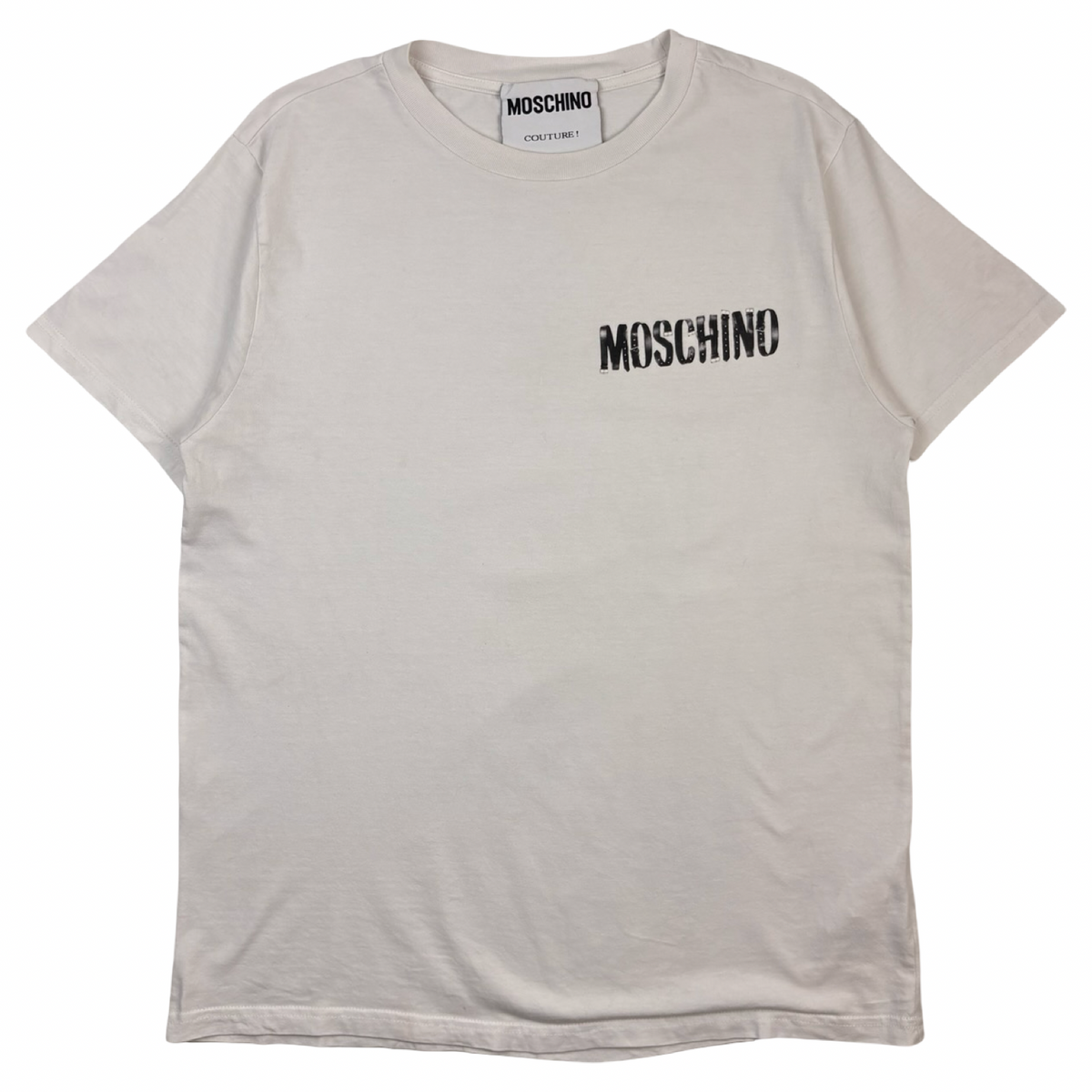 Moschino Couture Belt Logo Print T-Shirt White