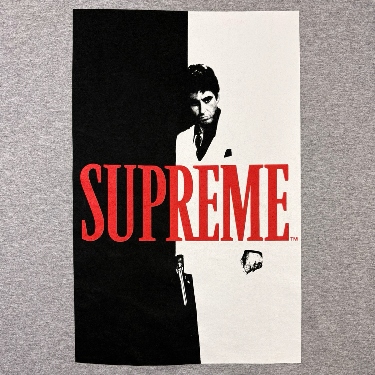 FW17 Supreme Scarface Split Tee Heather Grey