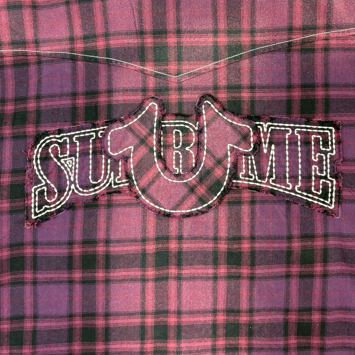 Supreme True Religion Quilted Lined Plaid Flannel Shirt Purple