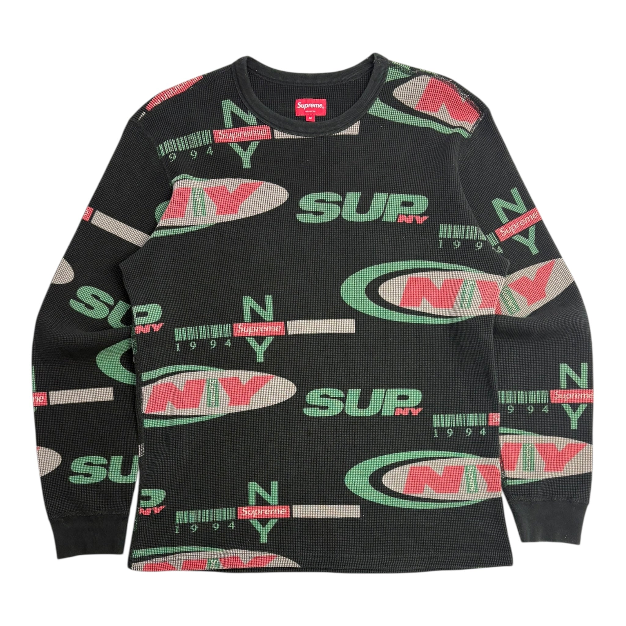 Supreme NY Waffle Thermal Black