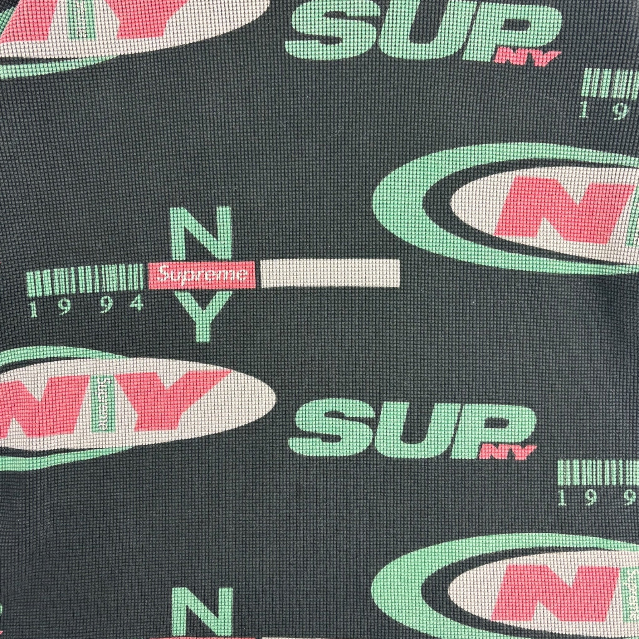 Supreme NY Waffle Thermal Black