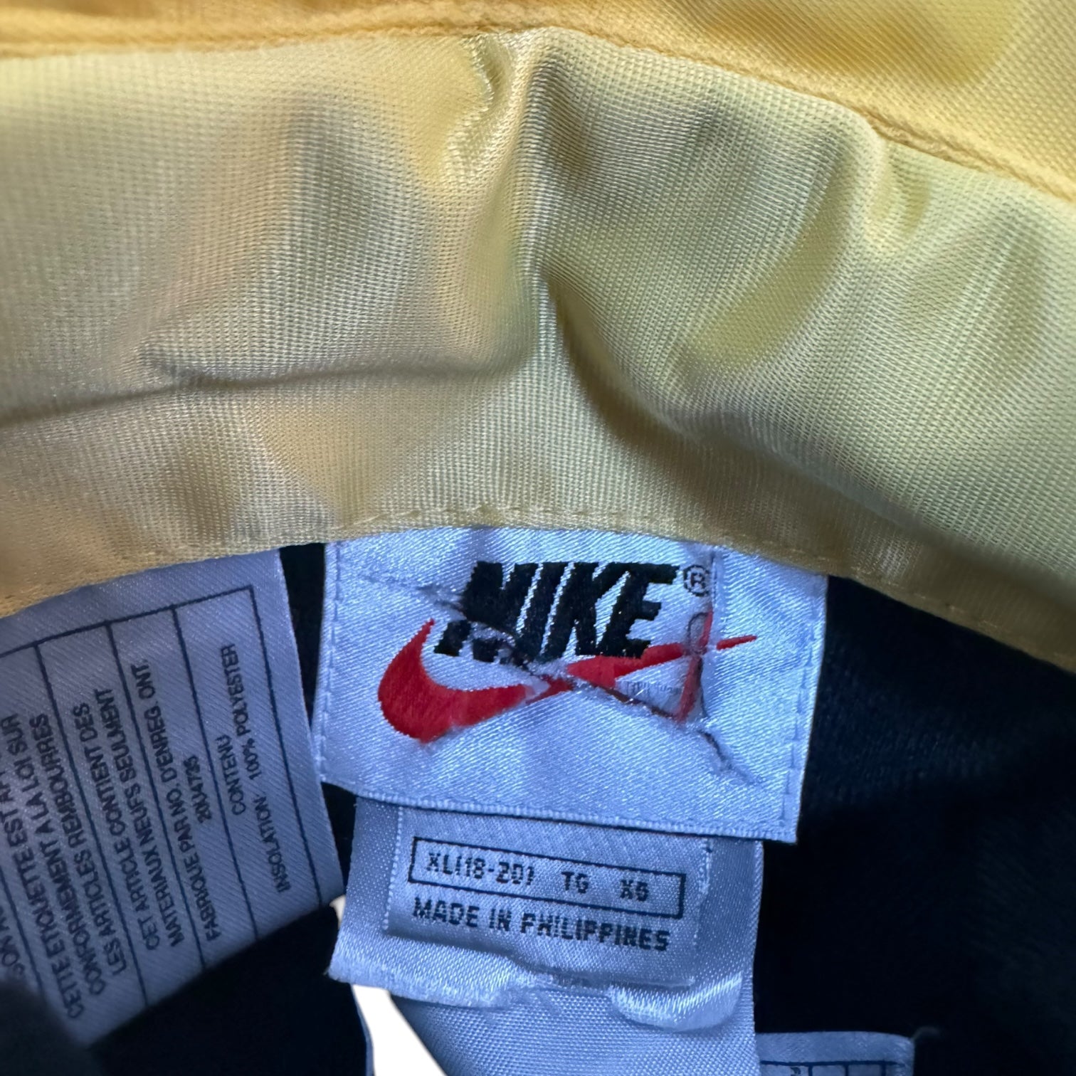 Vintage Nike Reversible Puffer Yellow