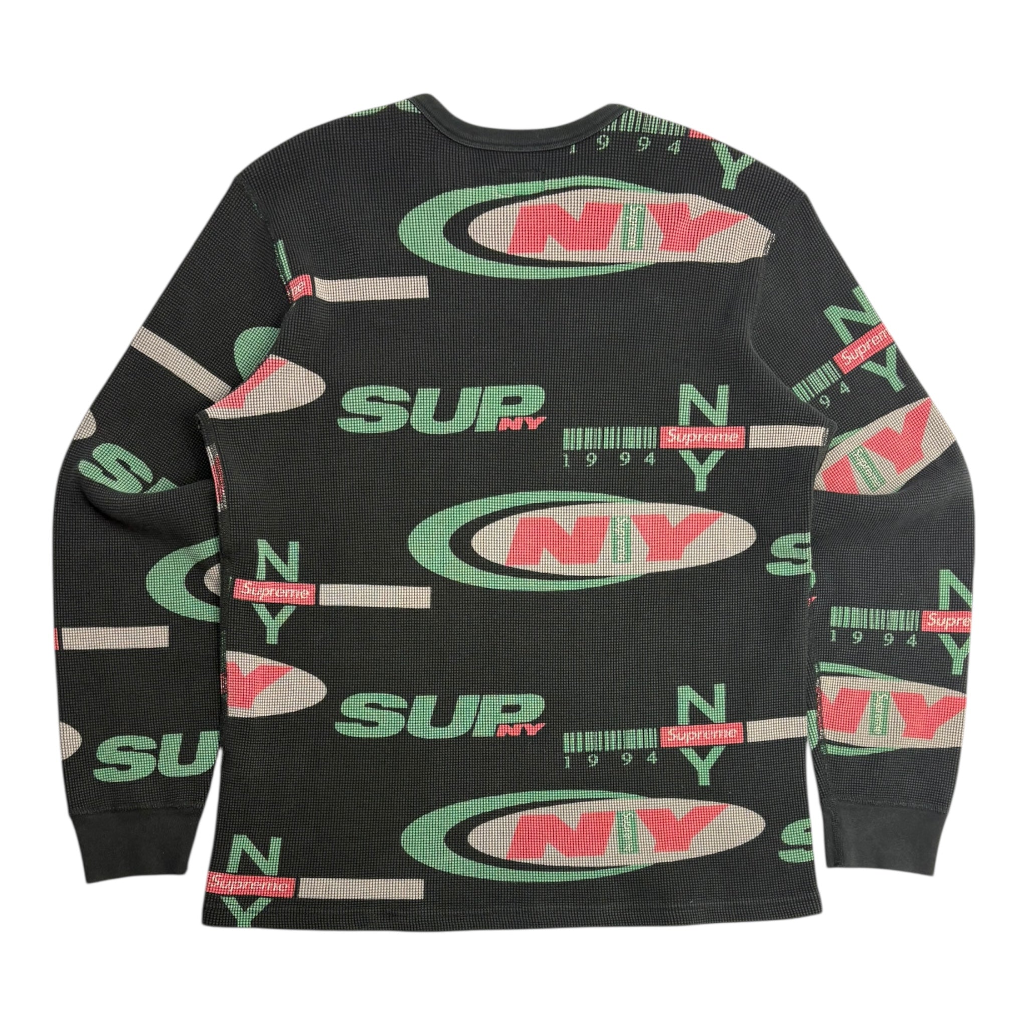 Supreme NY Waffle Thermal Black