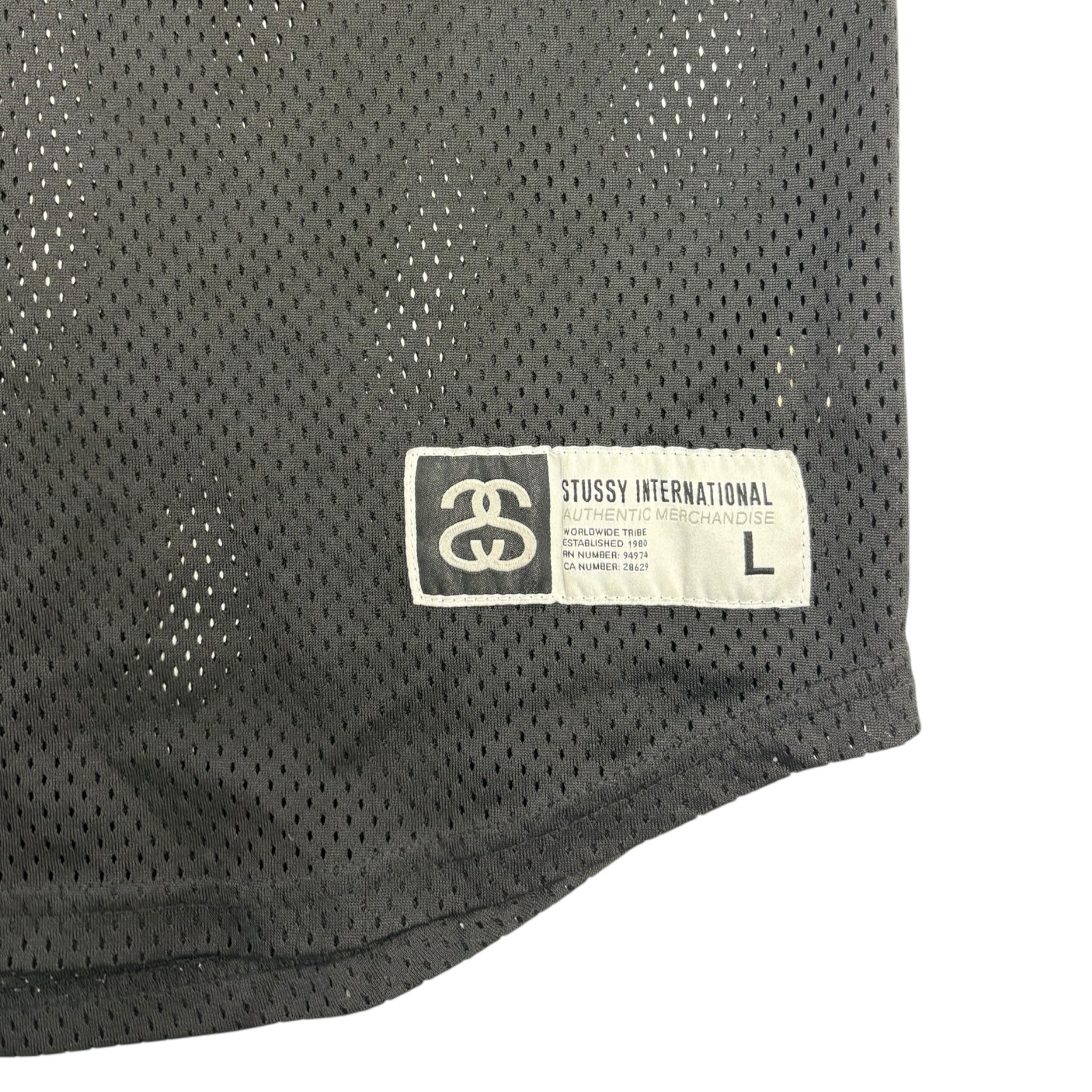 Stussy Spellout Baseball Jersey Black