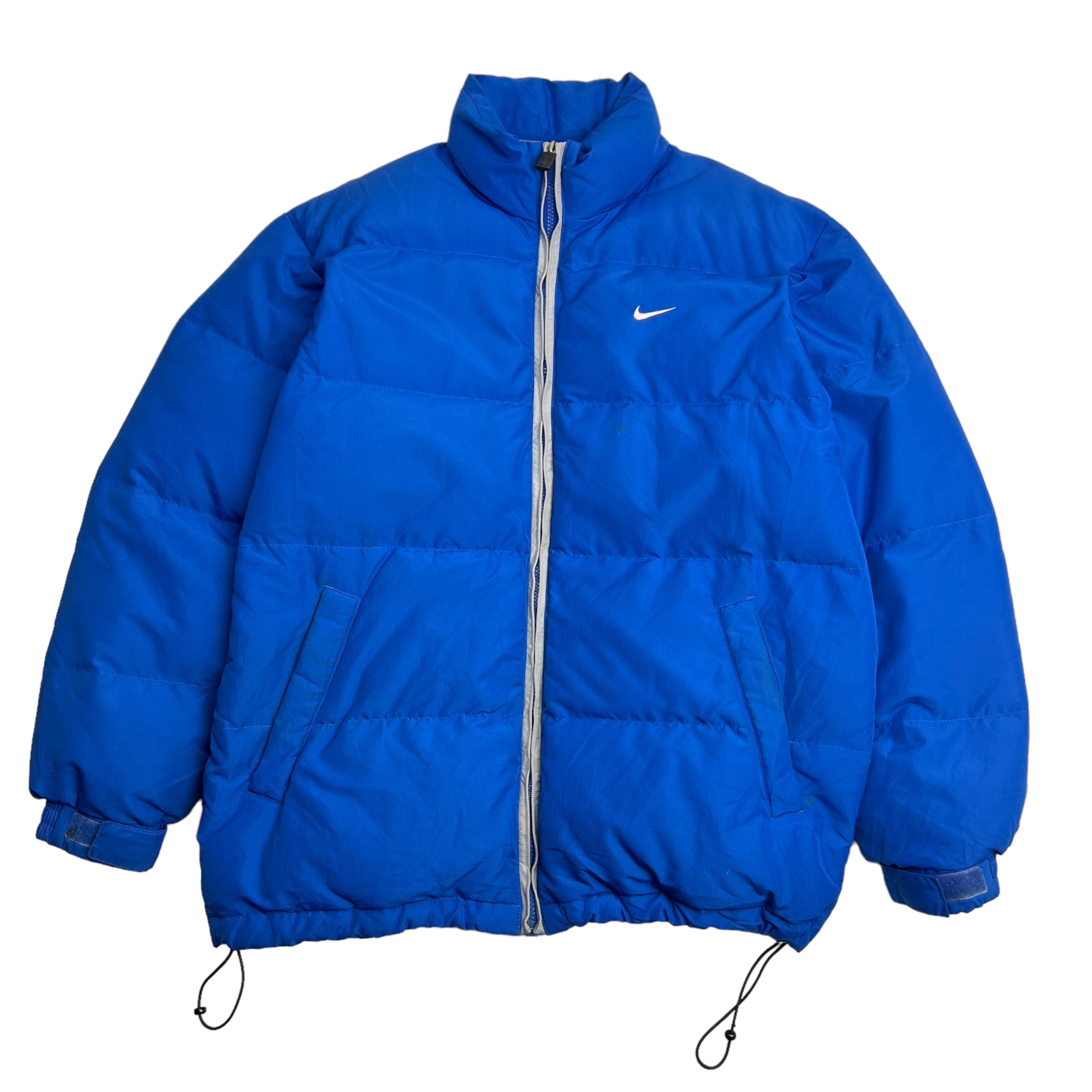 Vintage Nike Side Swoosh Puffer Jacket - Royal Blue Outerwear