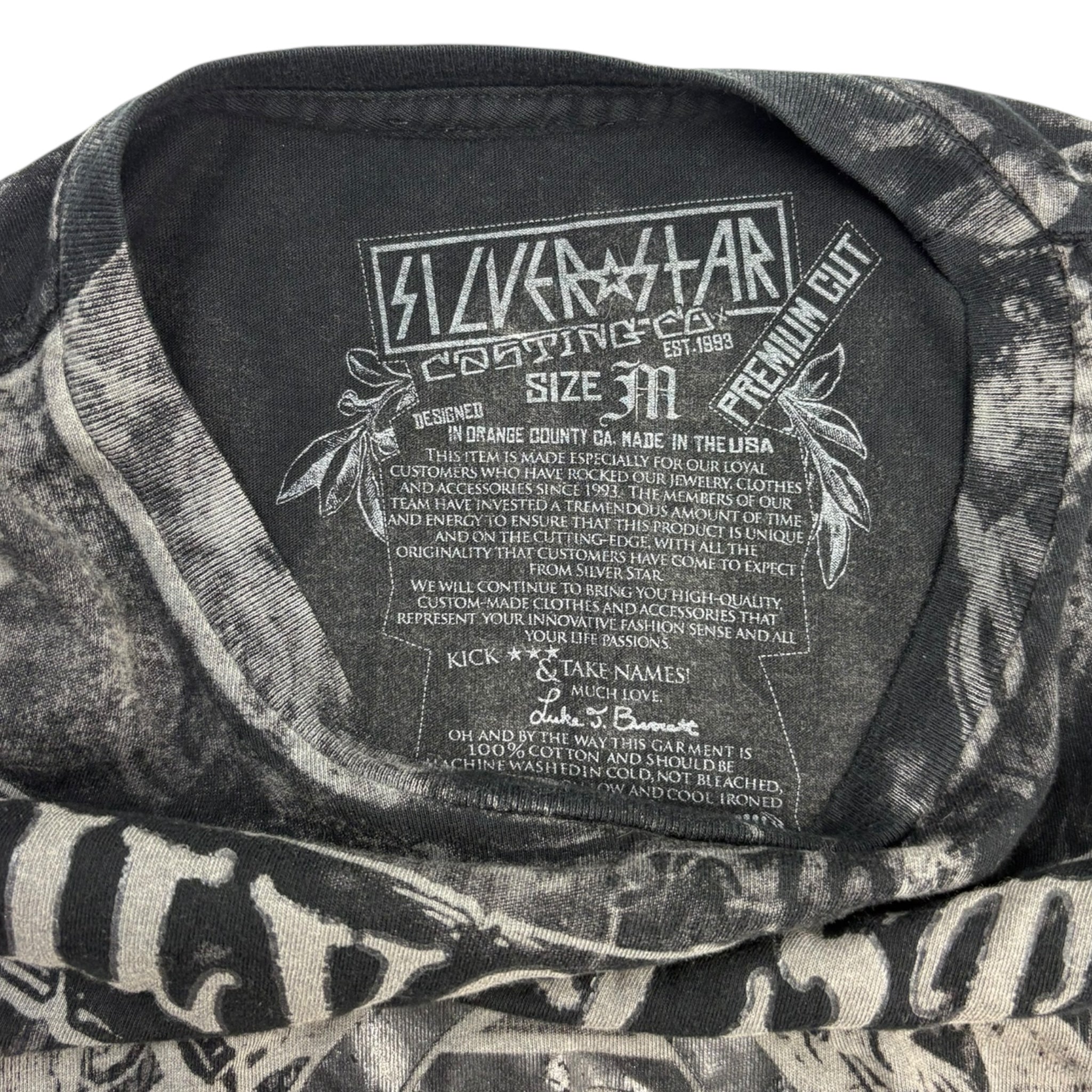 Y2K Silverstar Cyber Fleur-De-Lis Mall Goth T-Shrit